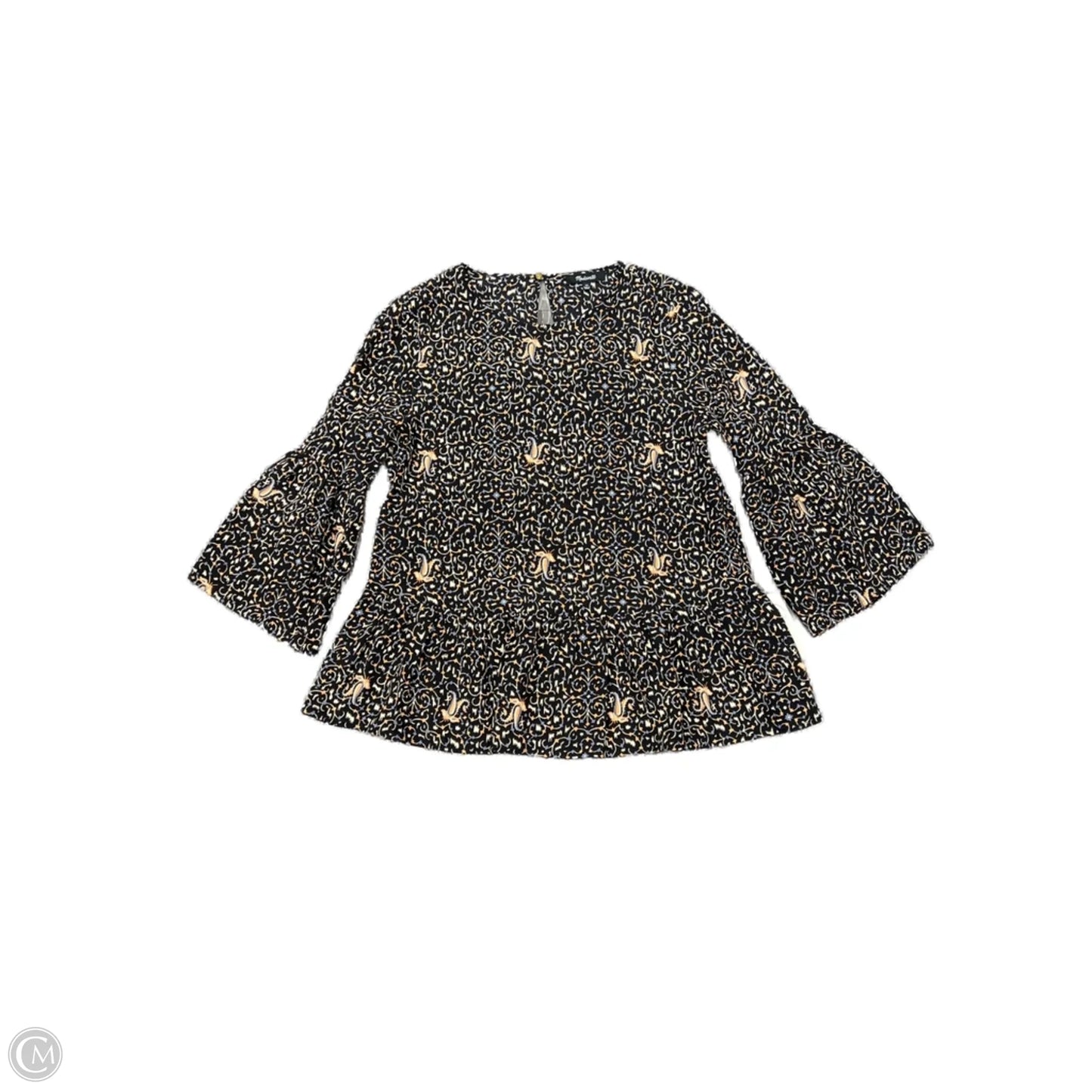 Top Long Sleeve By Madewell In Black, Size: Xs