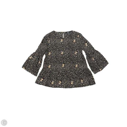 Top Long Sleeve By Madewell In Black, Size: Xs