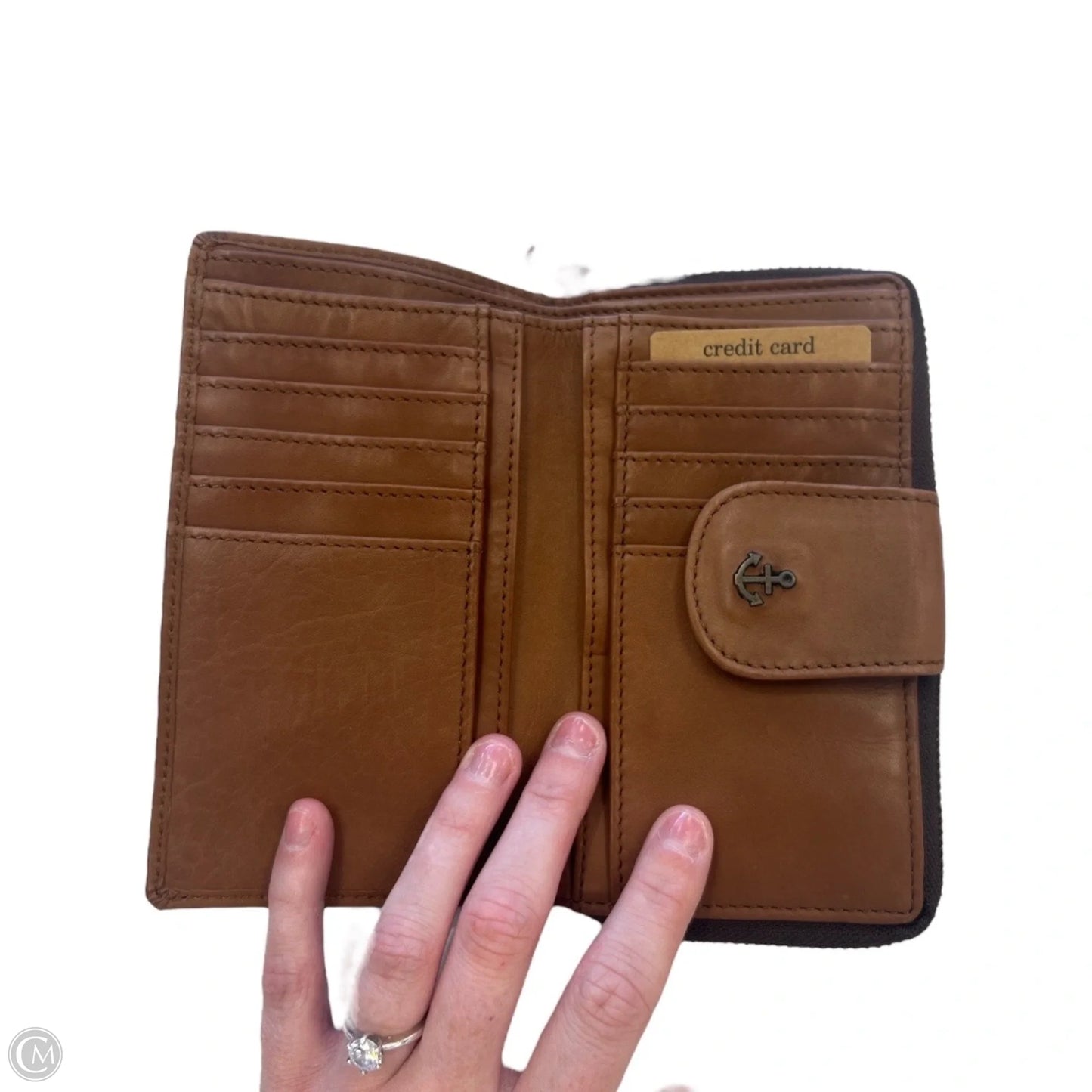 Wallet Leather By Cma, Size: Medium