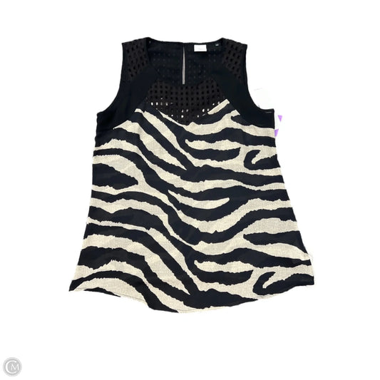 Top Sleeveless By Cabi In Zebra Print, Size: S