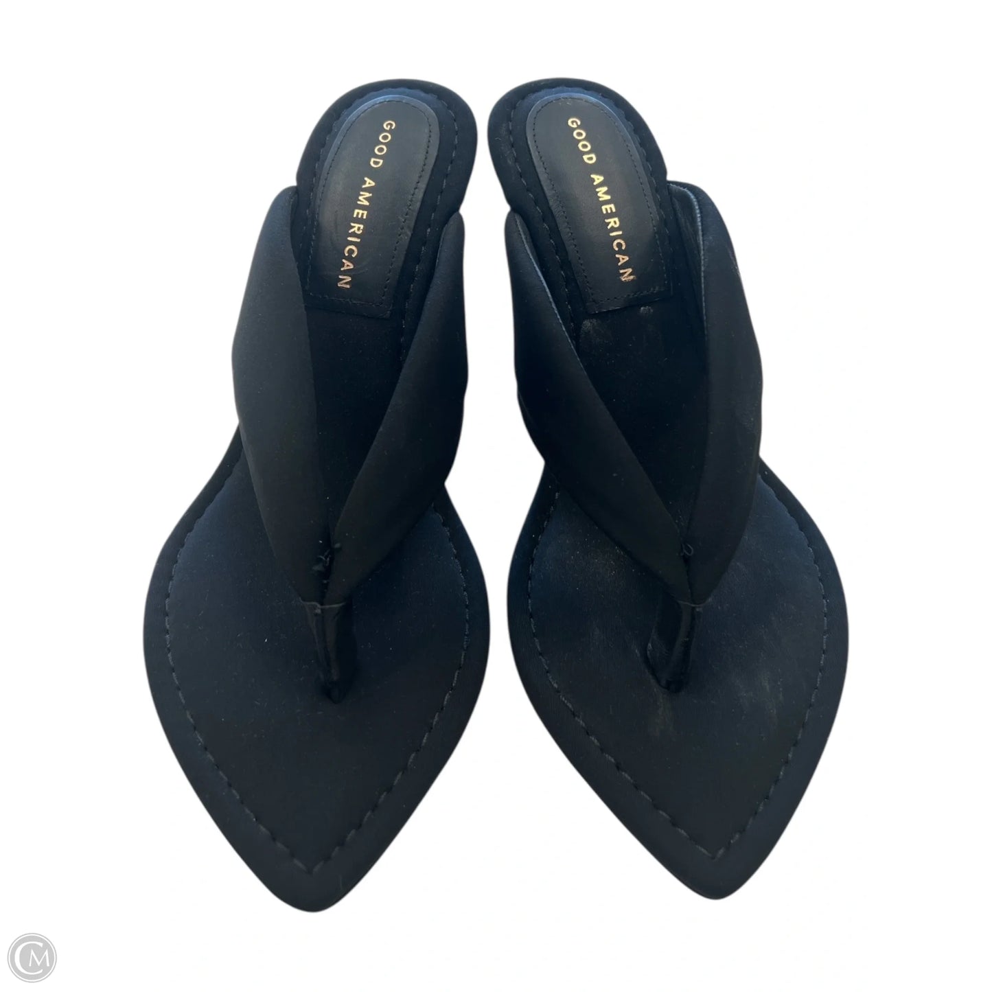 Sandals Heels Wedge By Good American In Black, Size: 8