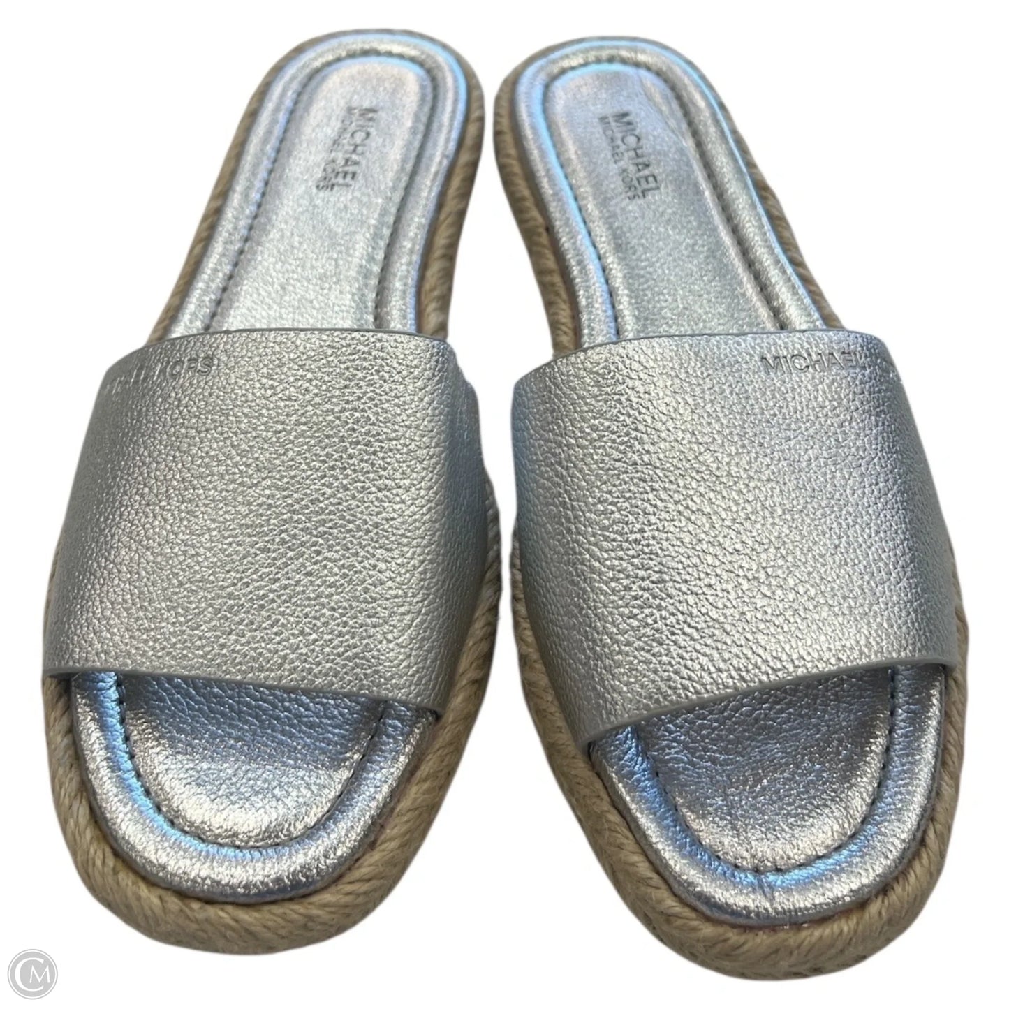 Sandals Flats By Michael By Michael Kors In Silver, Size: 7