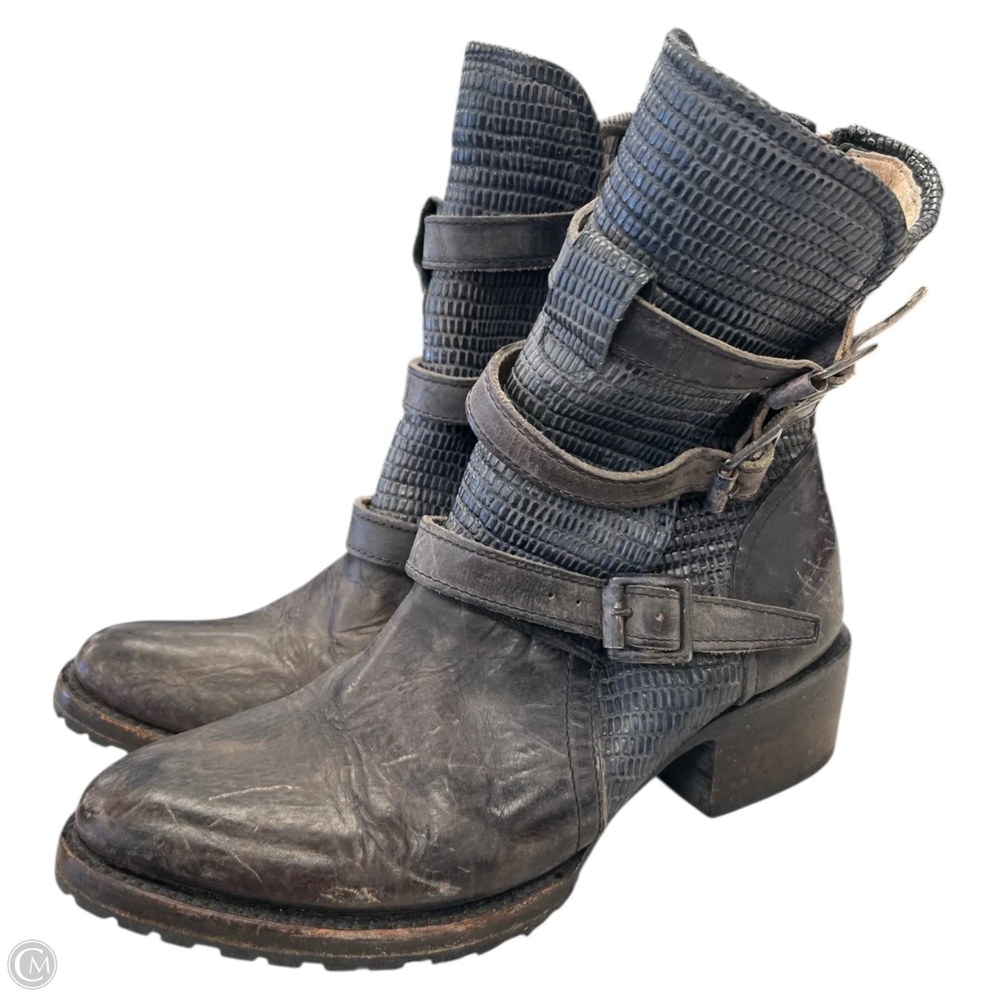 Boots Ankle Flats By Freebird In Black, Size: 7