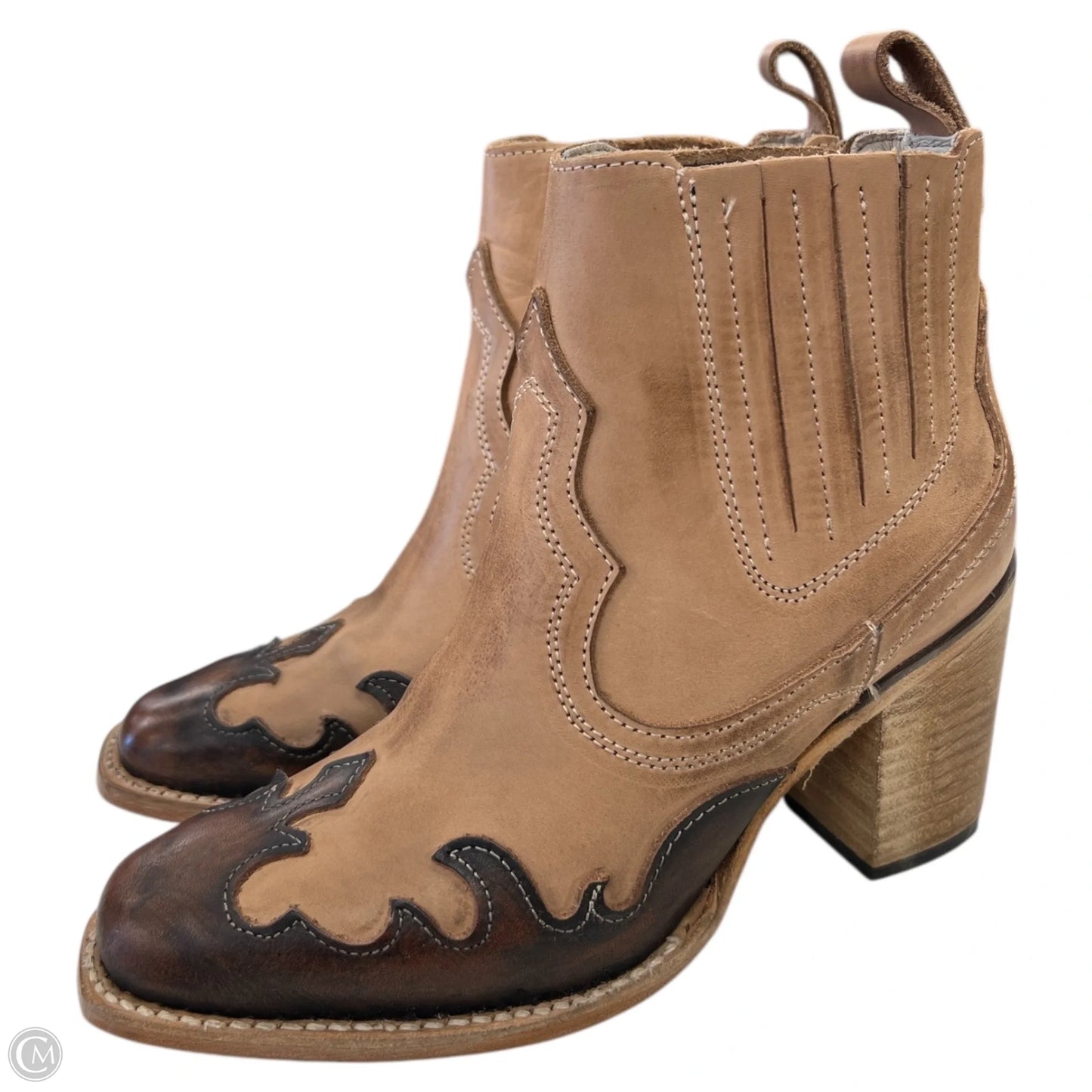 Boots Ankle Flats By Freebird In Beige, Size: 6