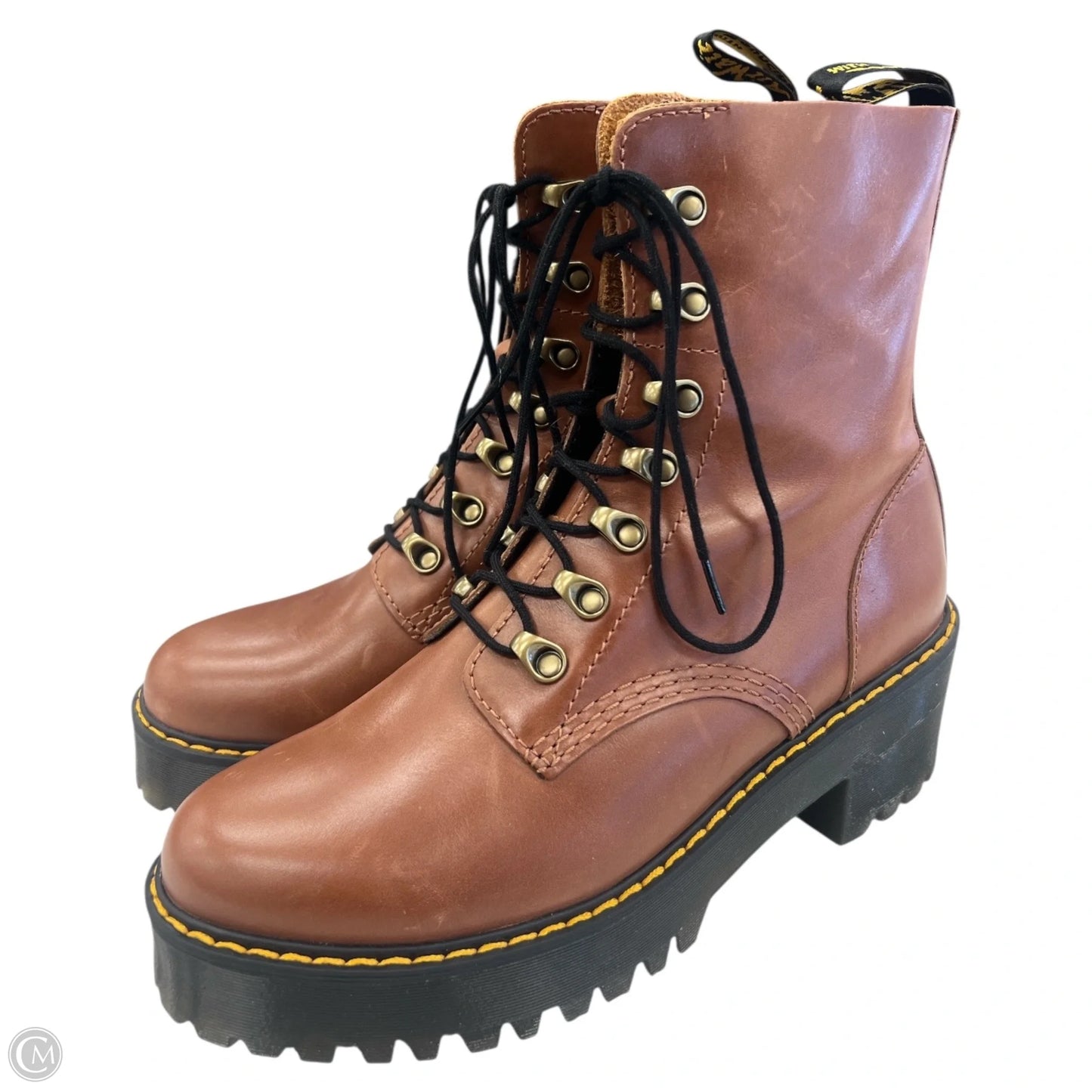 Boots Combat By Dr Martens In Brown, Size: 9