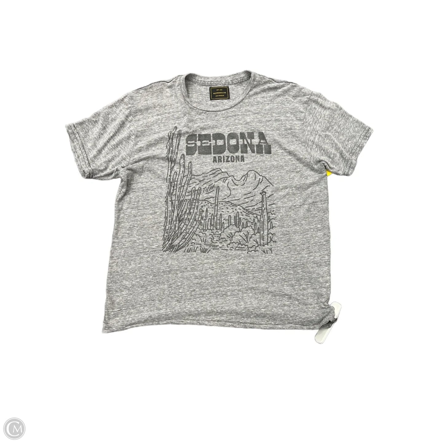 Top Short Sleeve By Cmb In Grey, Size: M