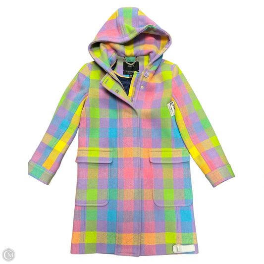 Coat Peacoat By J. Crew In Rainbow Print, Size: Xxs