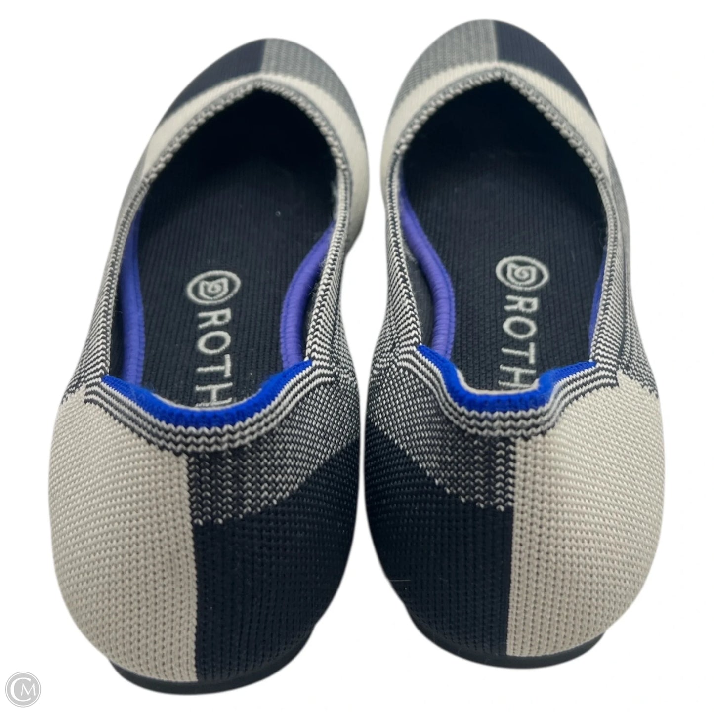 Shoes Flats By Rothys In Black & Cream, Size: 6.5