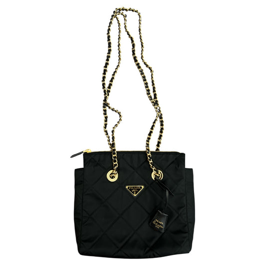 Handbag Luxury Designer By Prada In Black, Size:Medium