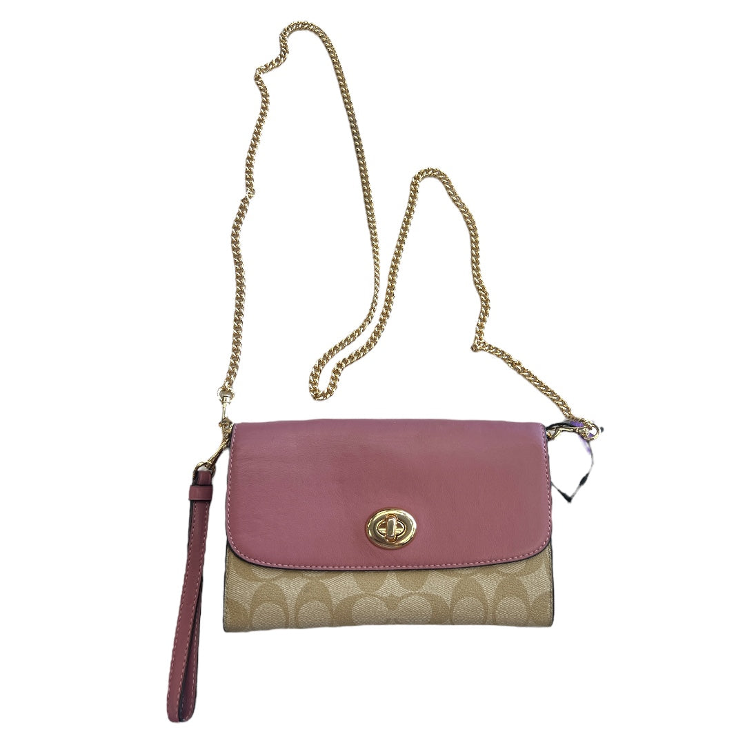 Crossbody Designer By Coach In Pink, Size:Small