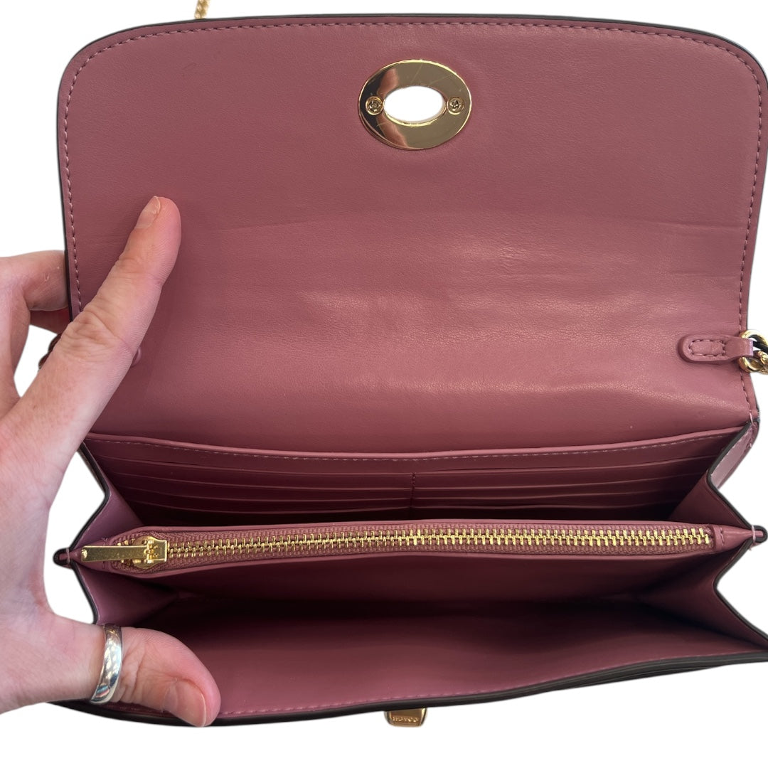 Crossbody Designer By Coach In Pink, Size:Small