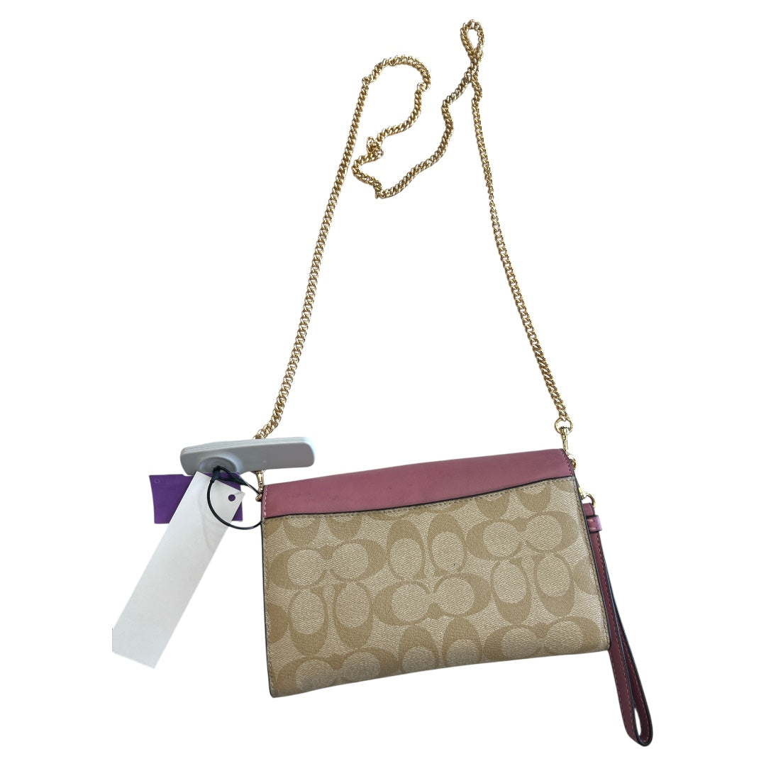 Crossbody Designer By Coach In Pink, Size:Small