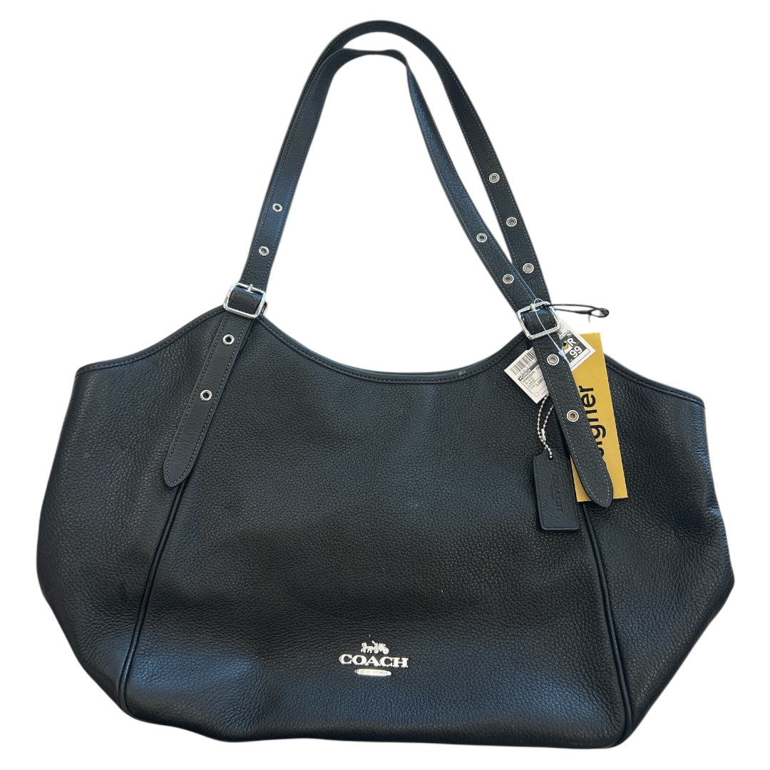 Handbag Designer By Coach In Black, Size:Large