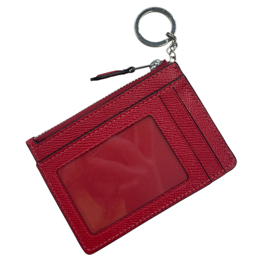 Wallet Designer By Coach In Red, Size:Small
