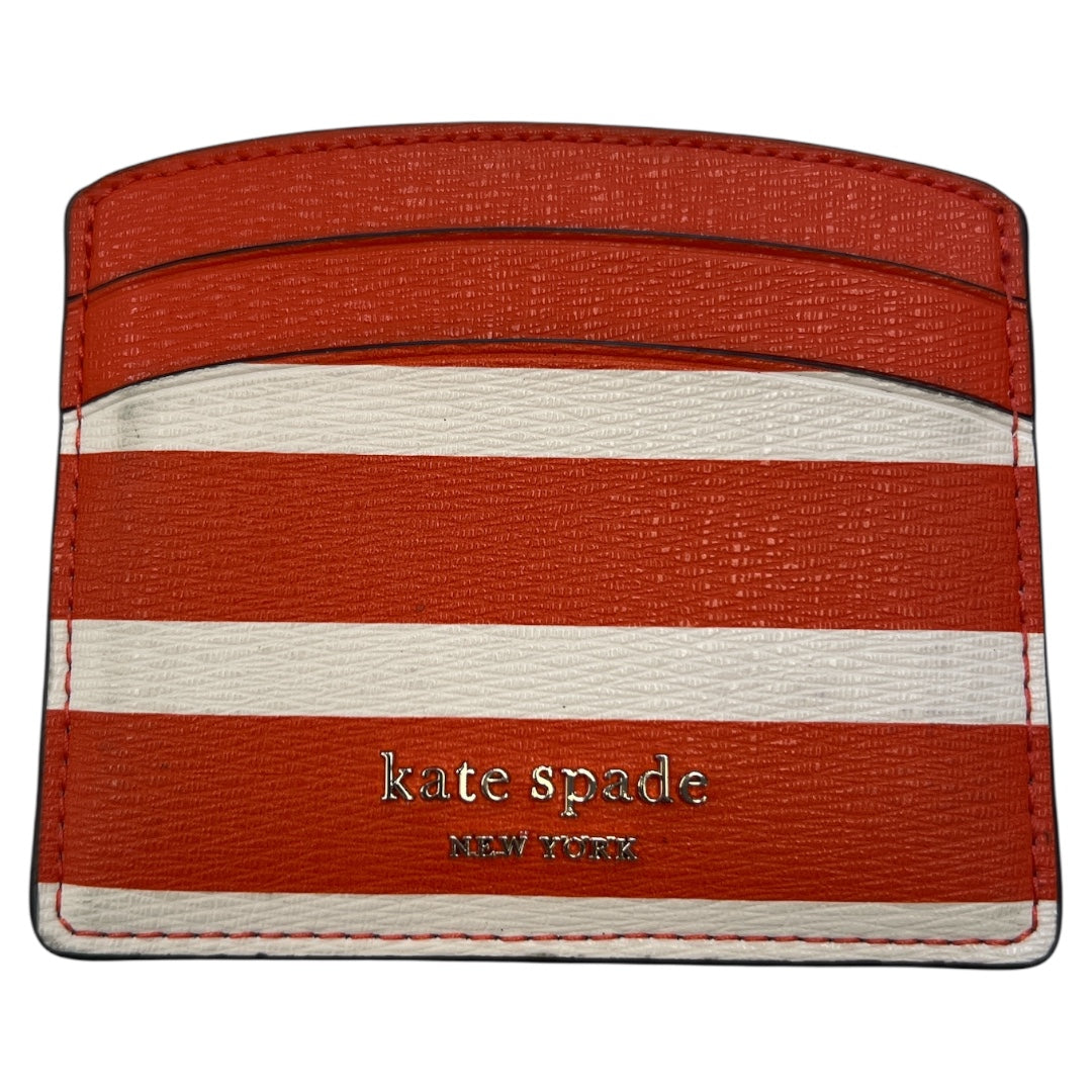 Id/Card Holder Designer By Kate Spade In Striped Pattern