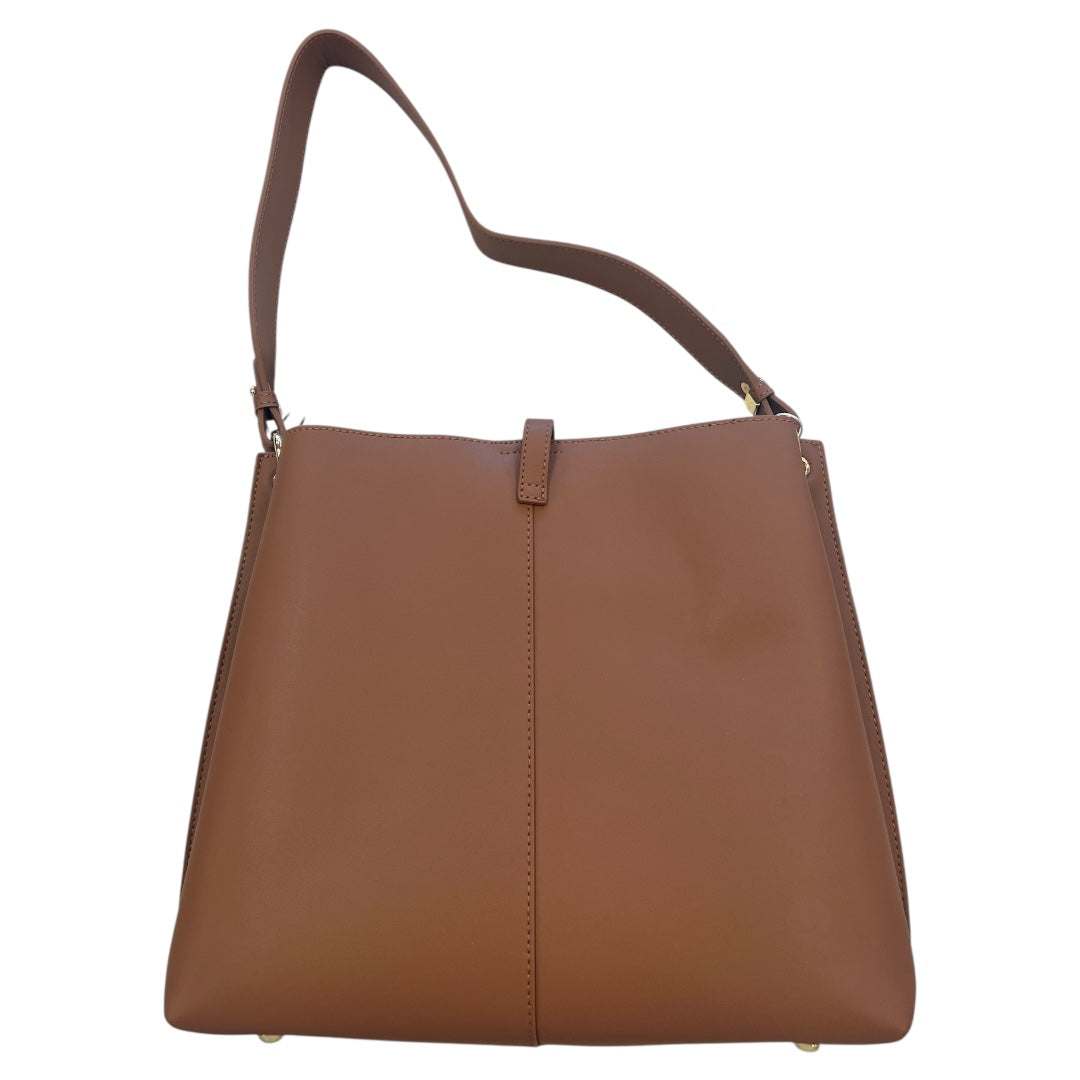 Handbag Leather By Cmb In Brown, Size:Medium