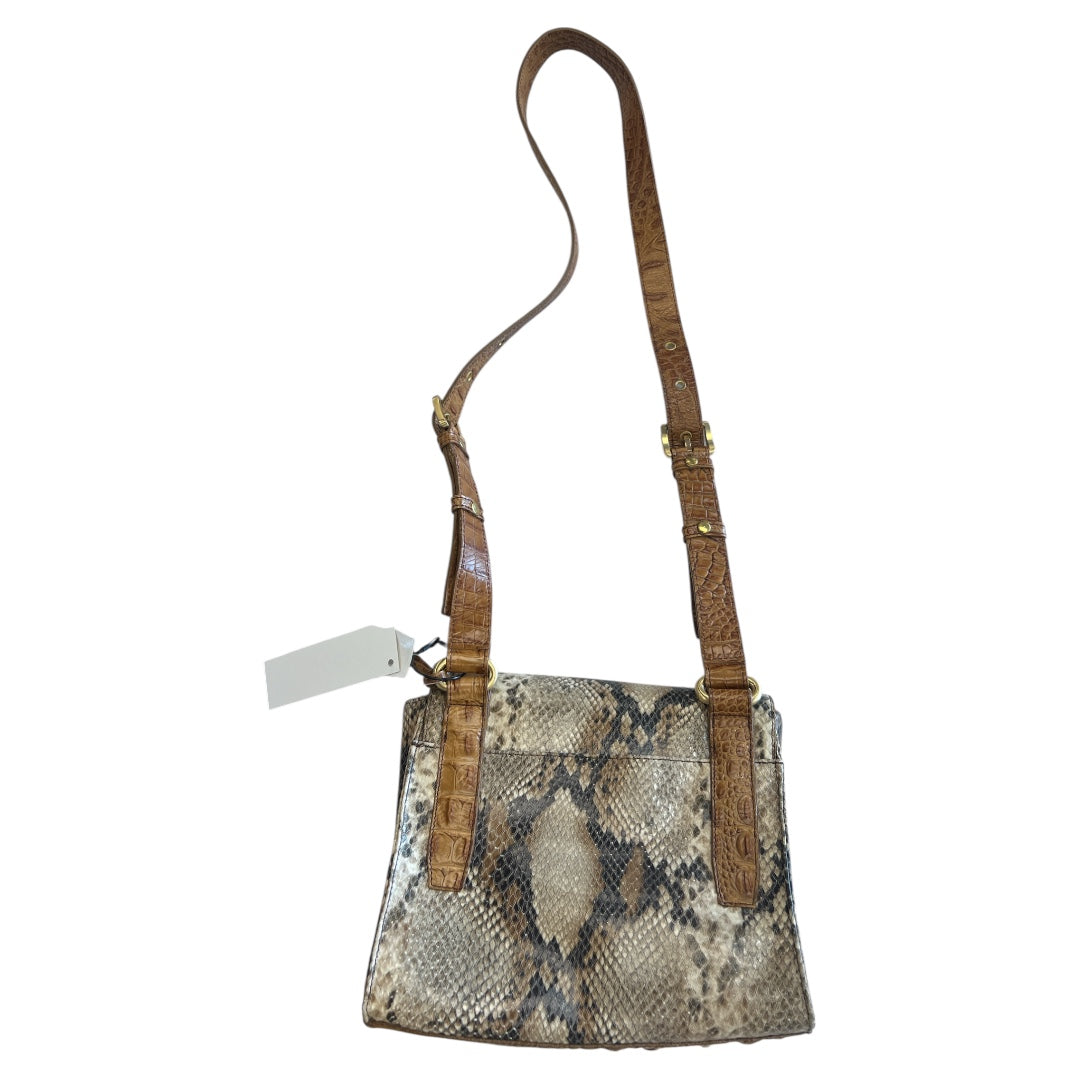 Crossbody Designer By Brahmin In Snakeskin Print, Size:Large