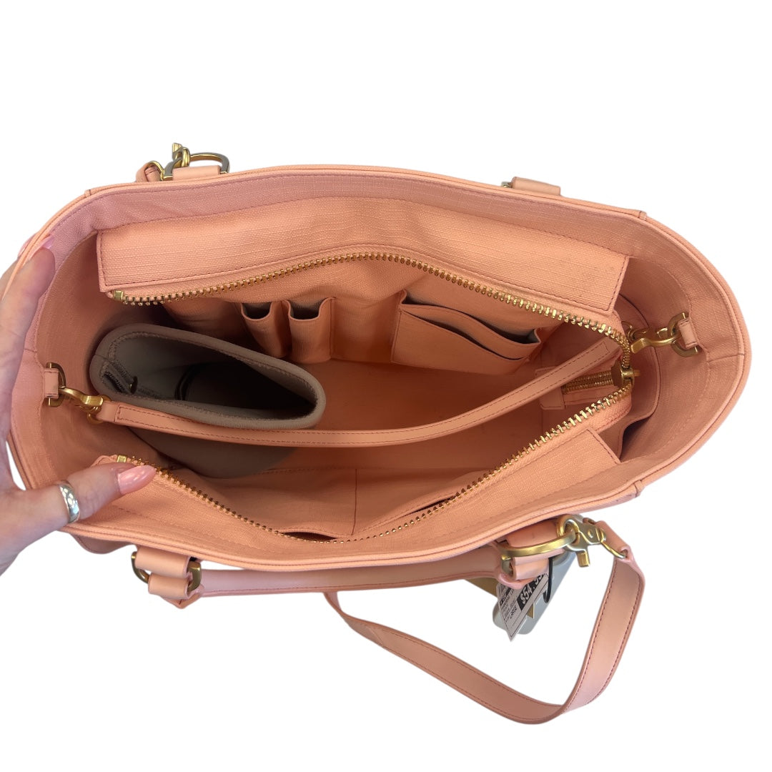 Handbag Leather By Cmb In Peach, Size:Large