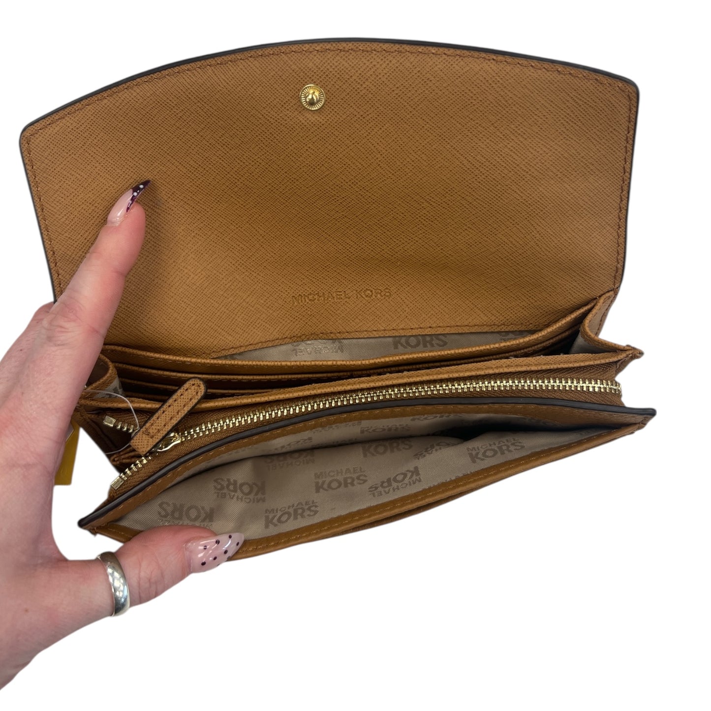 Wallet Designer By Michael Kors In Brown, Size:Large