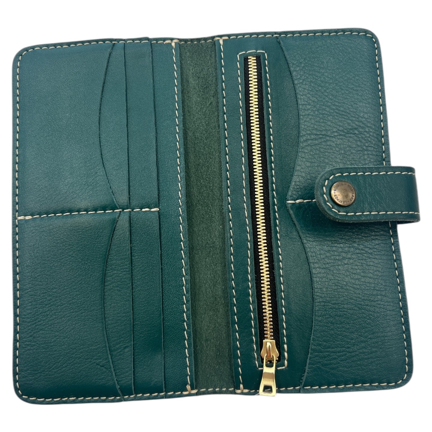 Wallet Leather By Portland Leather In Green, Size:Medium