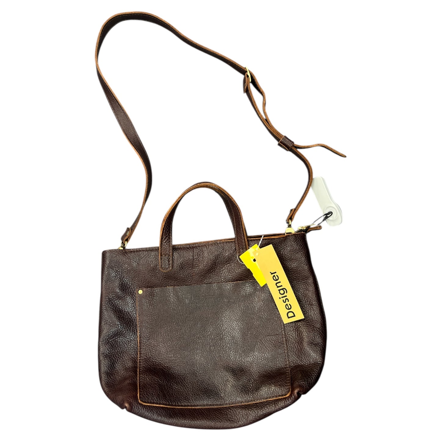 Crossbody Leather By Portland Leather In Brown, Size:Large