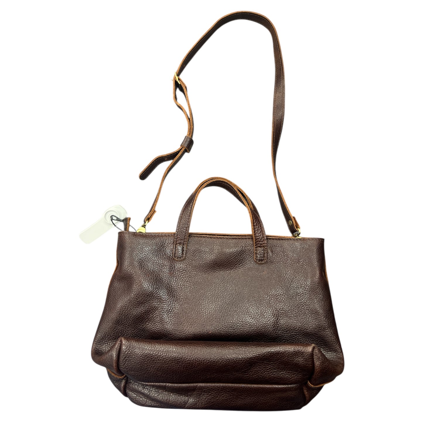 Crossbody Leather By Portland Leather In Brown, Size:Large