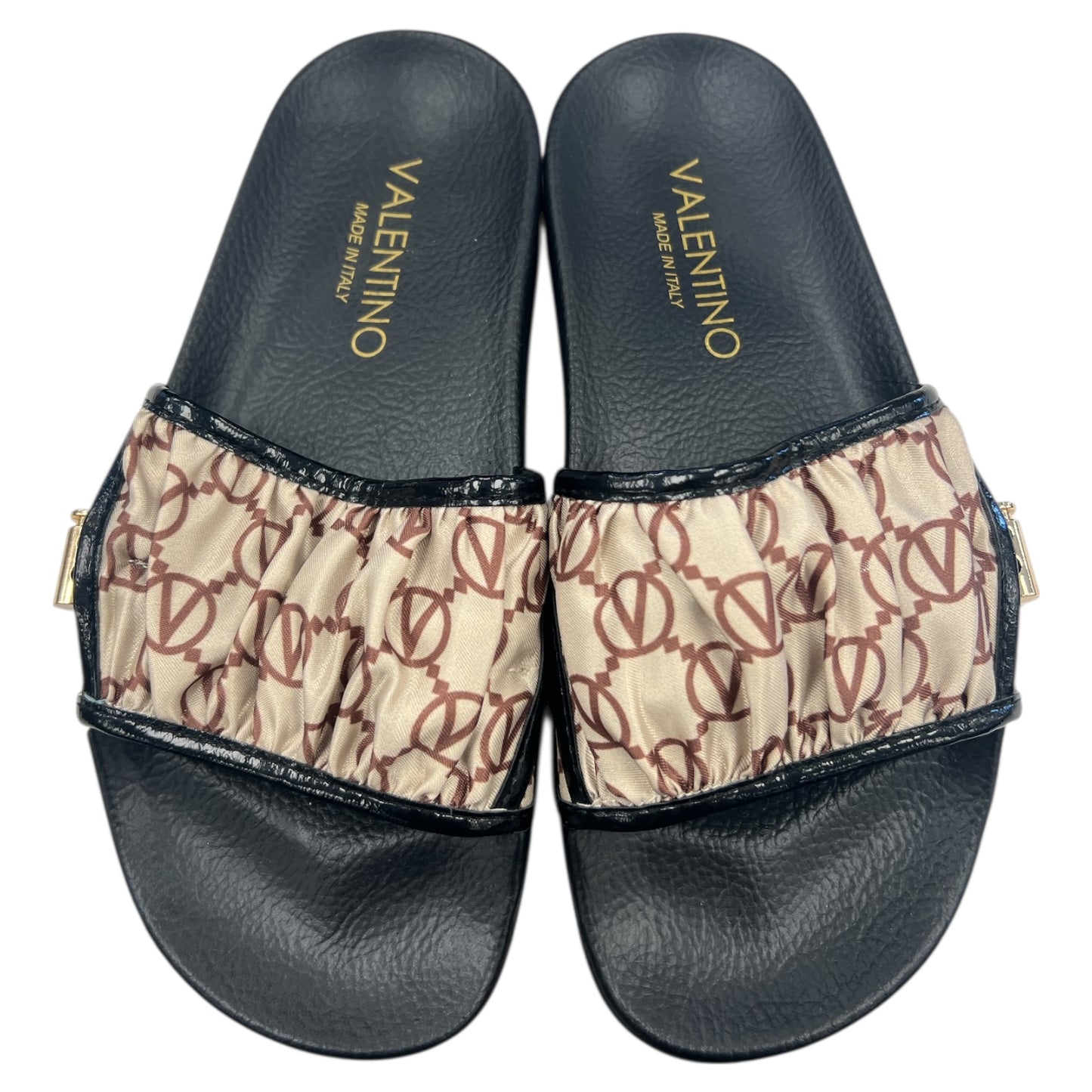 Sandals Designer By Valentino-Mario In Black, Size:7.5
