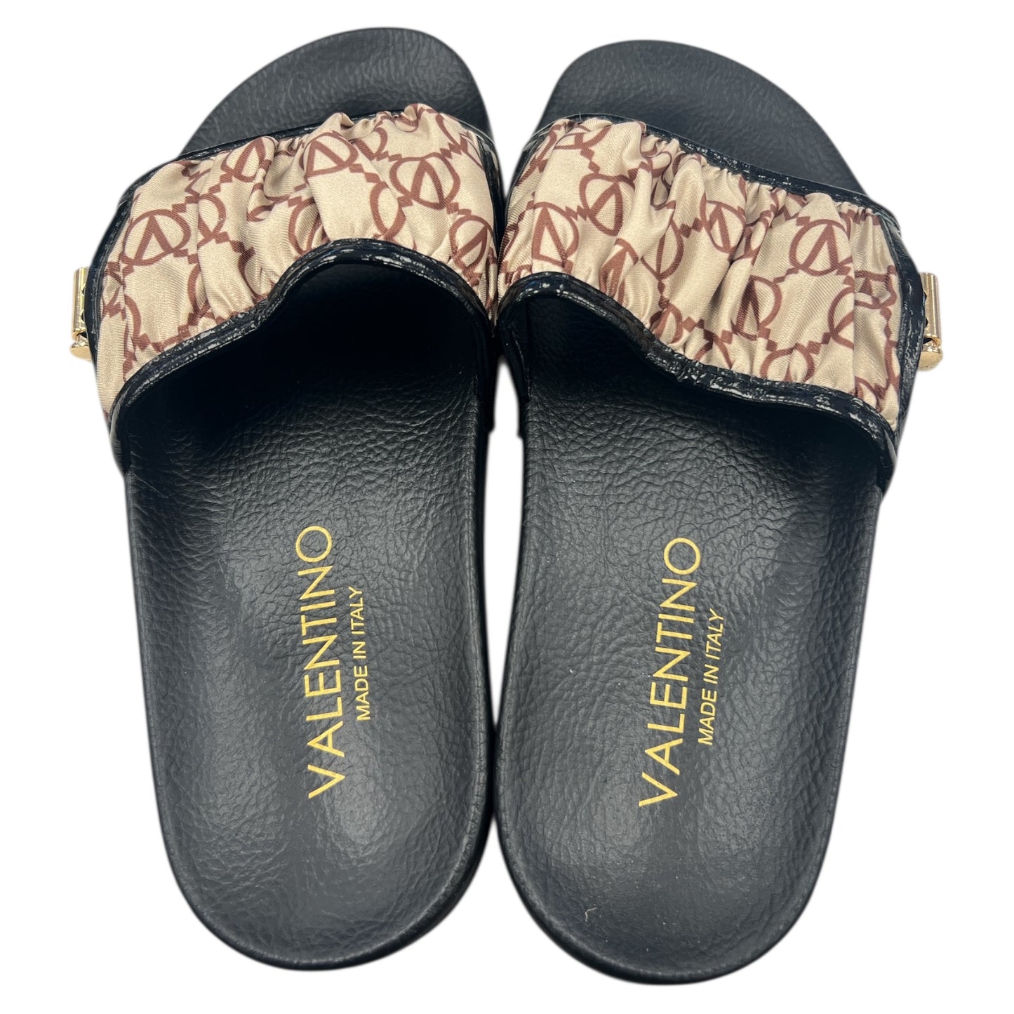 Sandals Designer By Valentino-Mario In Black, Size:7.5