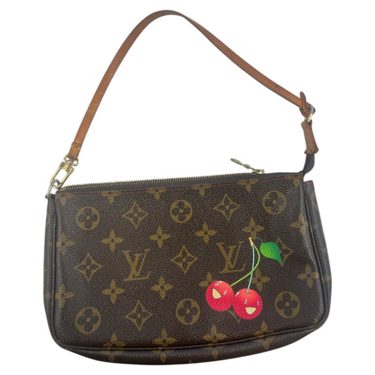 Wristlet Luxury Designer By Louis Vuitton In Brown, Size:Medium