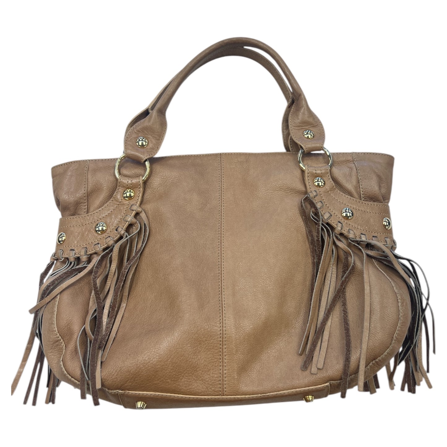 Handbag Leather By Cmc In Tan, Size:Medium
