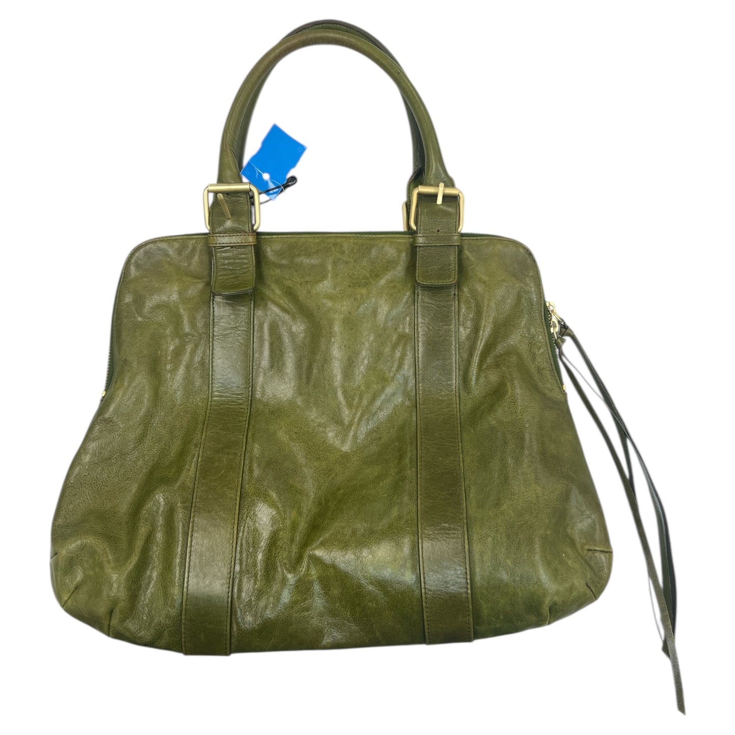 Handbag Leather By Cmc In Green, Size:Medium