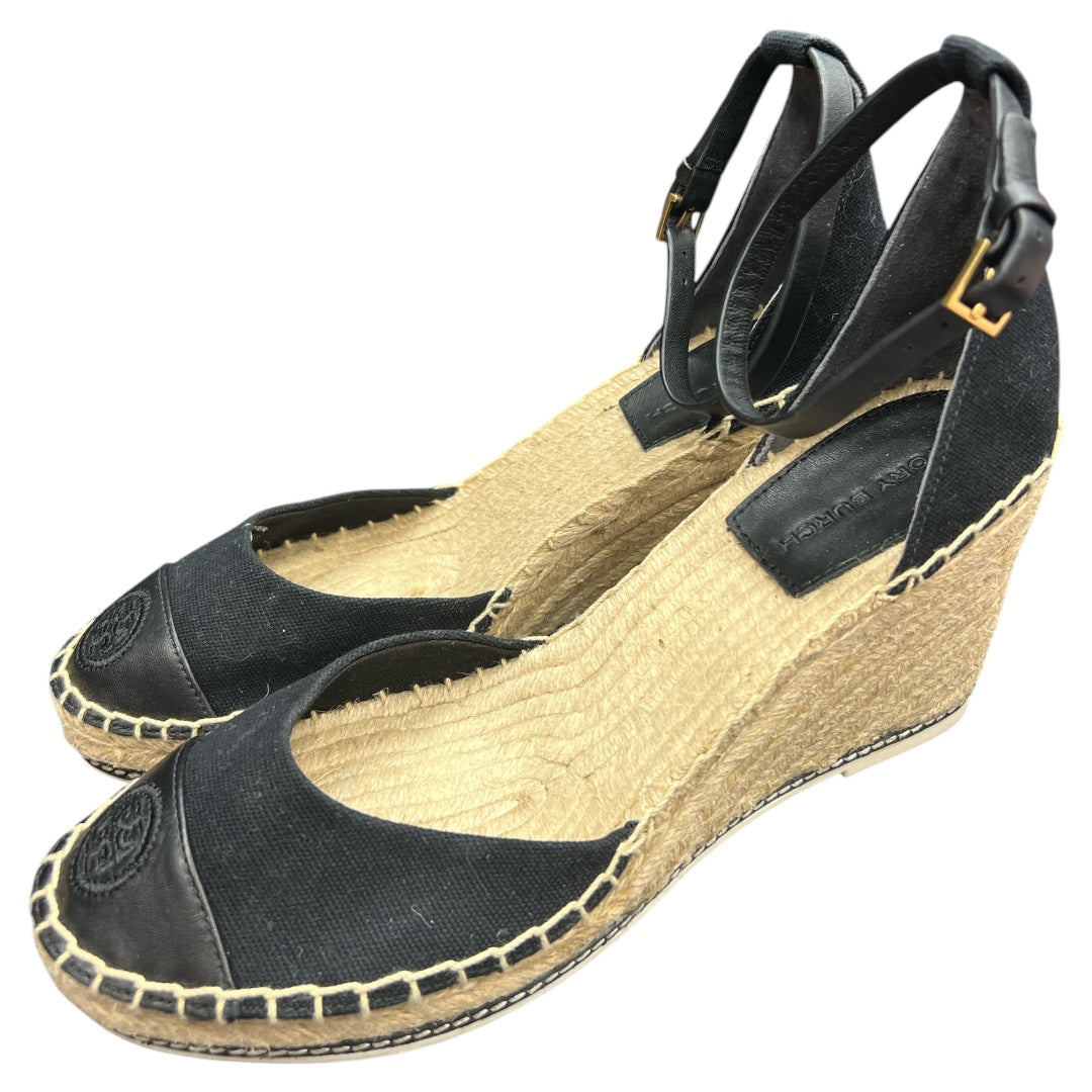 Sandals Designer By Tory Burch In Black, Size:9