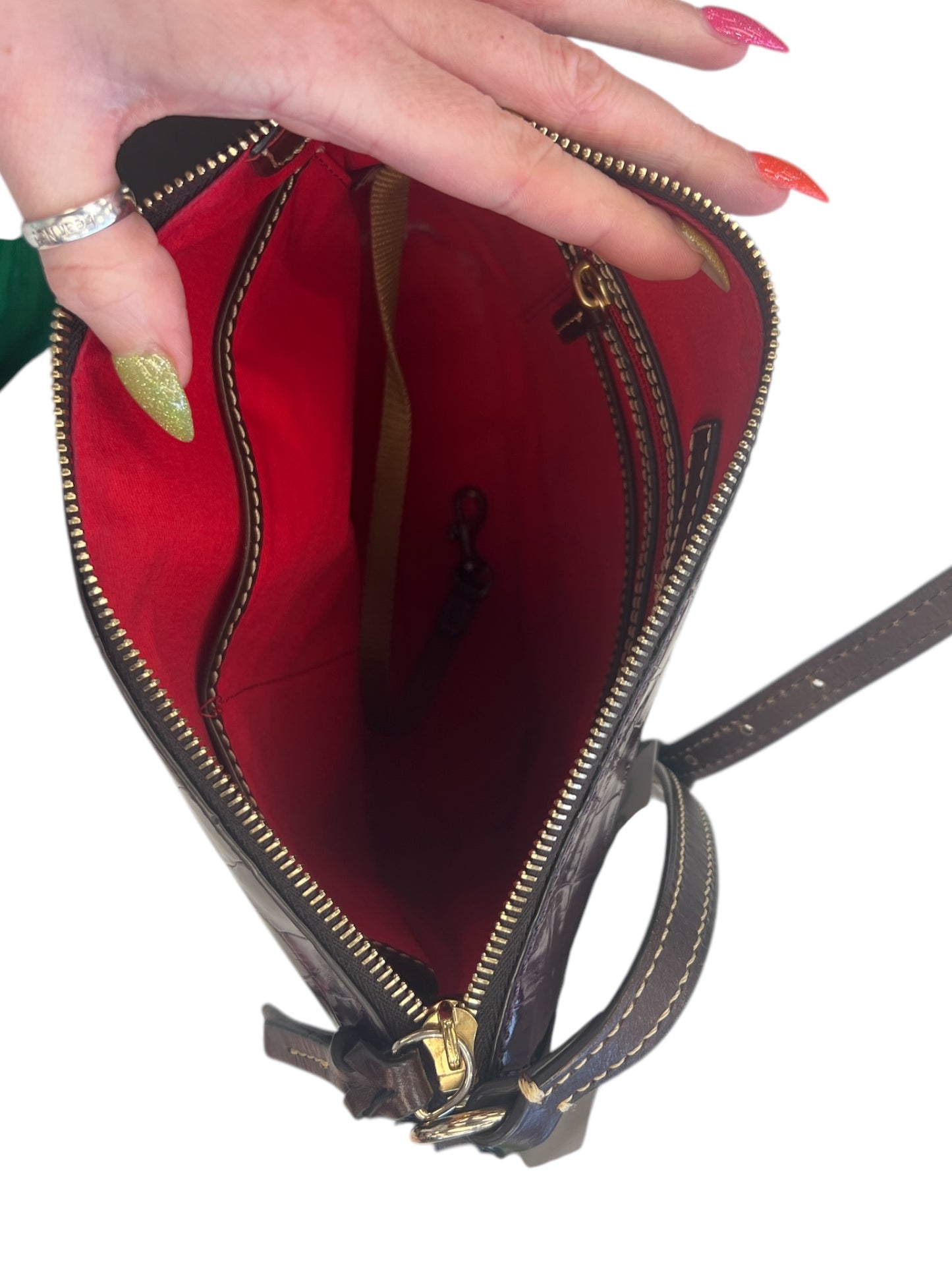 Handbag Designer By Dooney And Bourke In Purple, Size:Large