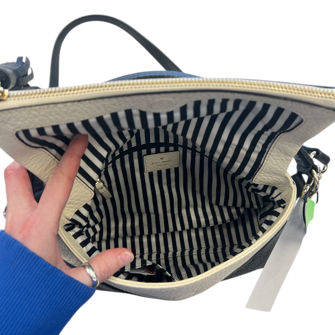 Crossbody Designer By Kate Spade In Black & Cream, Size:Medium