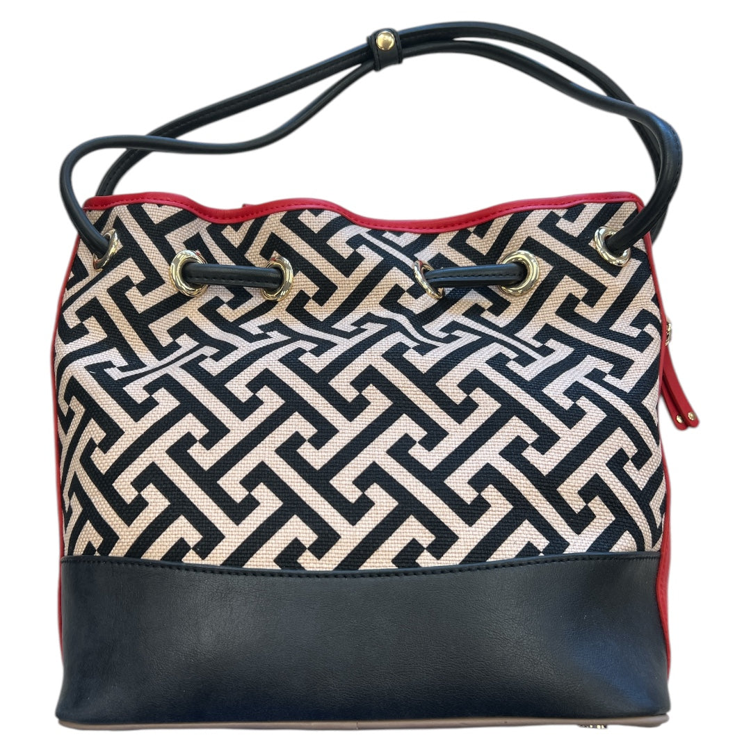 Handbag By Spartina In Black & Tan, Size:Large