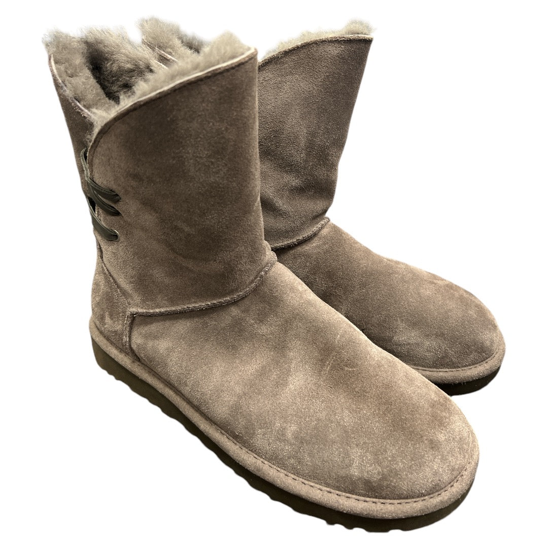 Boots Designer By Ugg In Grey, Size: 9