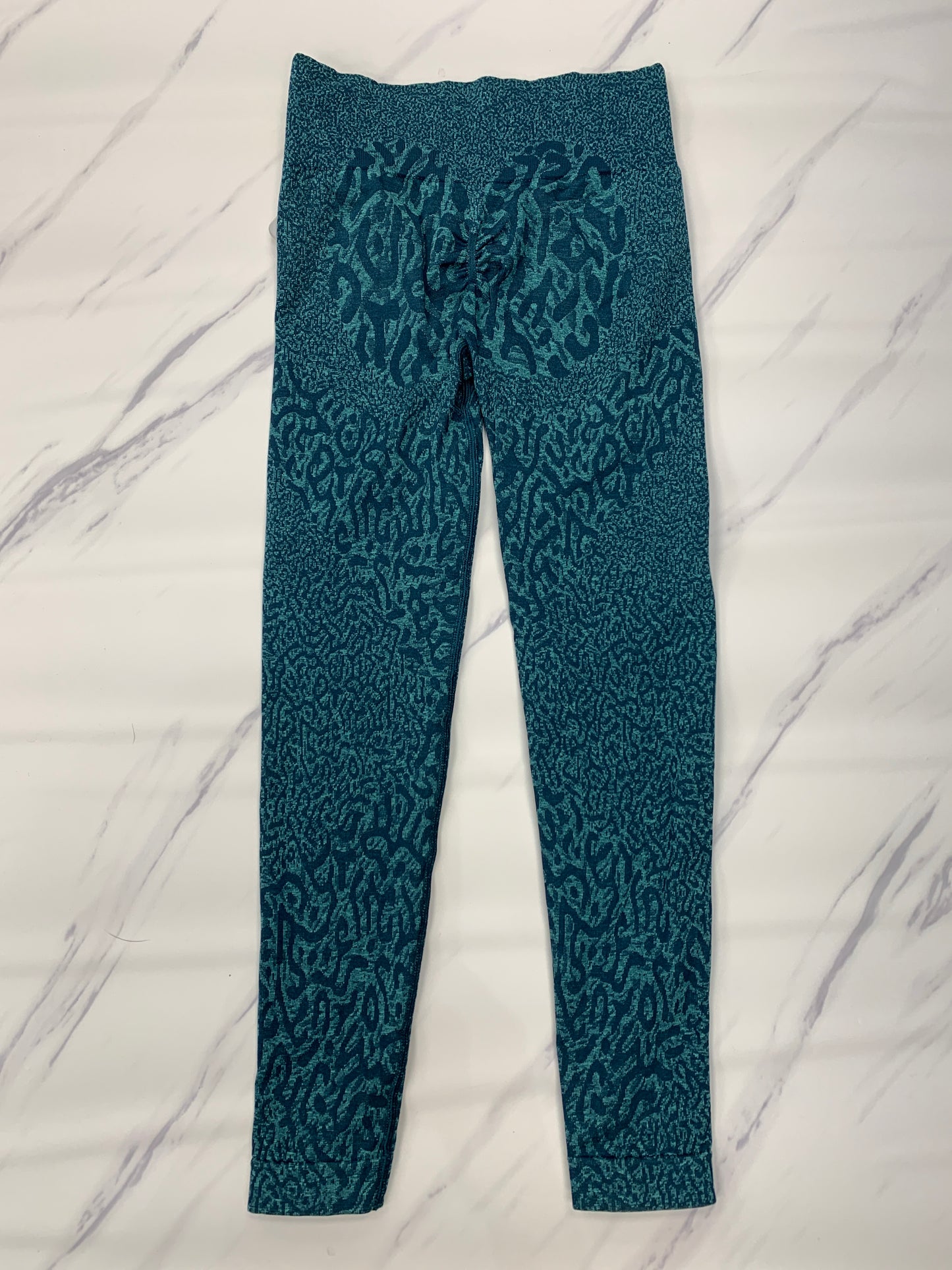 Green Athletic Leggings Gym Shark, Size M