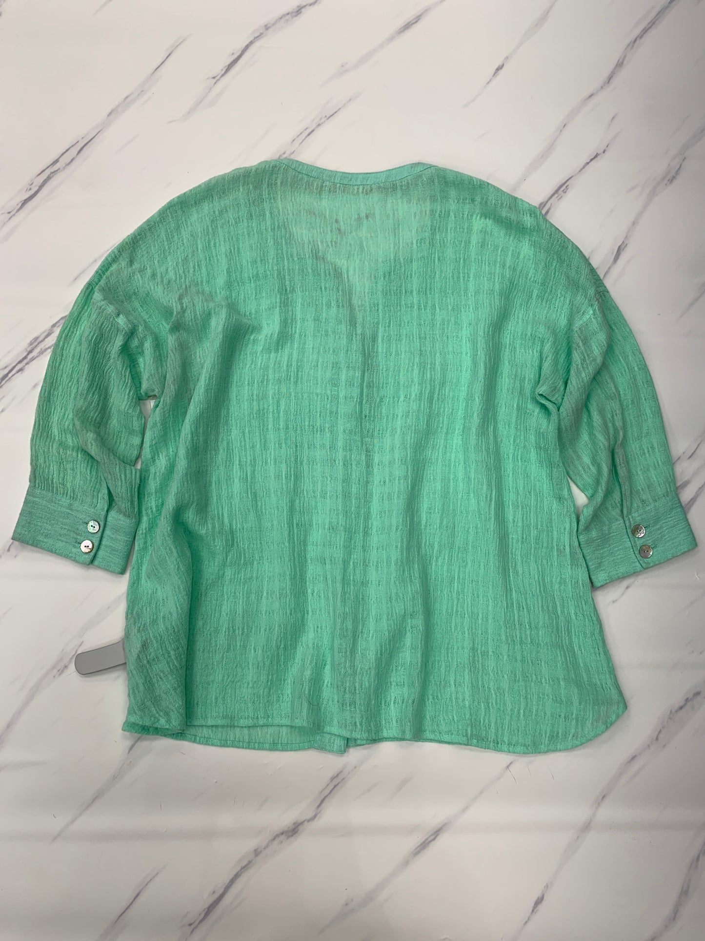 Top Long Sleeve Designer By Soft Surroundings In Green, Size: Lp