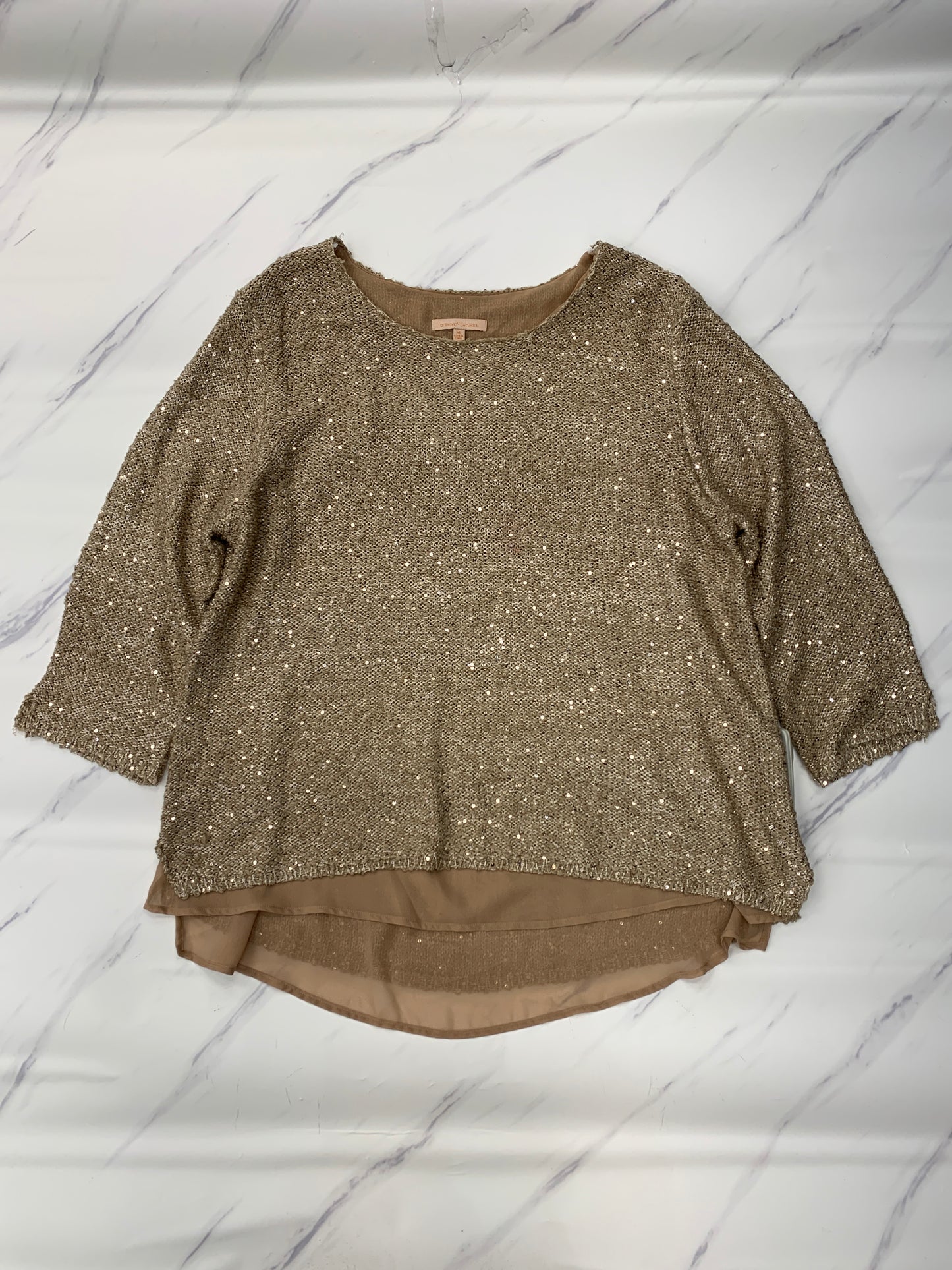 Sweater By Gibson And Latimer In Gold, Size: Xl