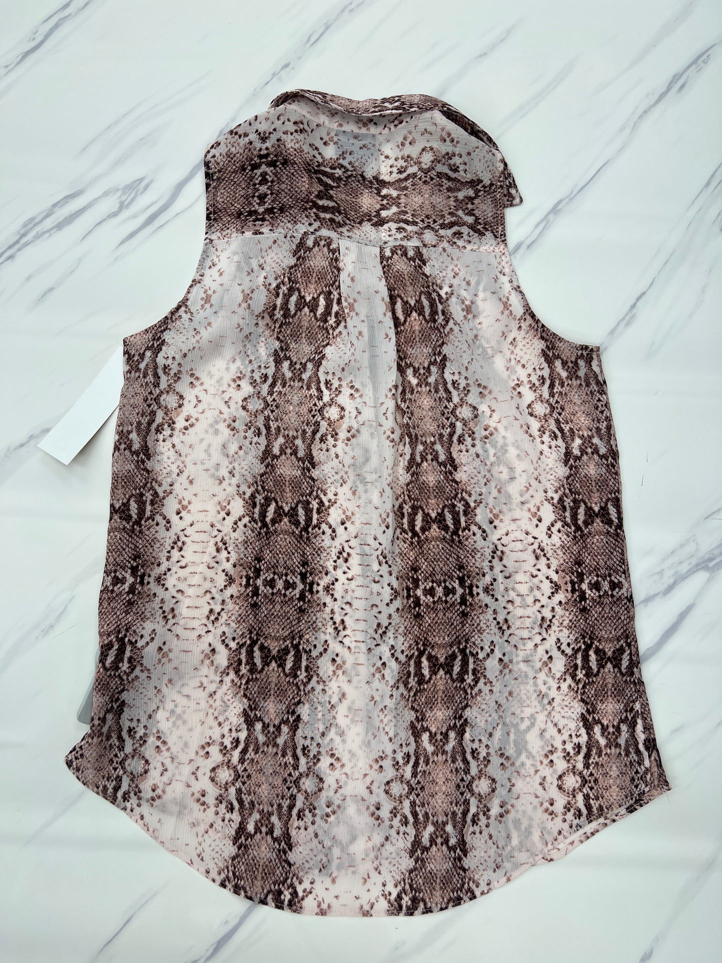 Top Sleeveless By Rachel Zoe In Snakeskin Print, Size: S