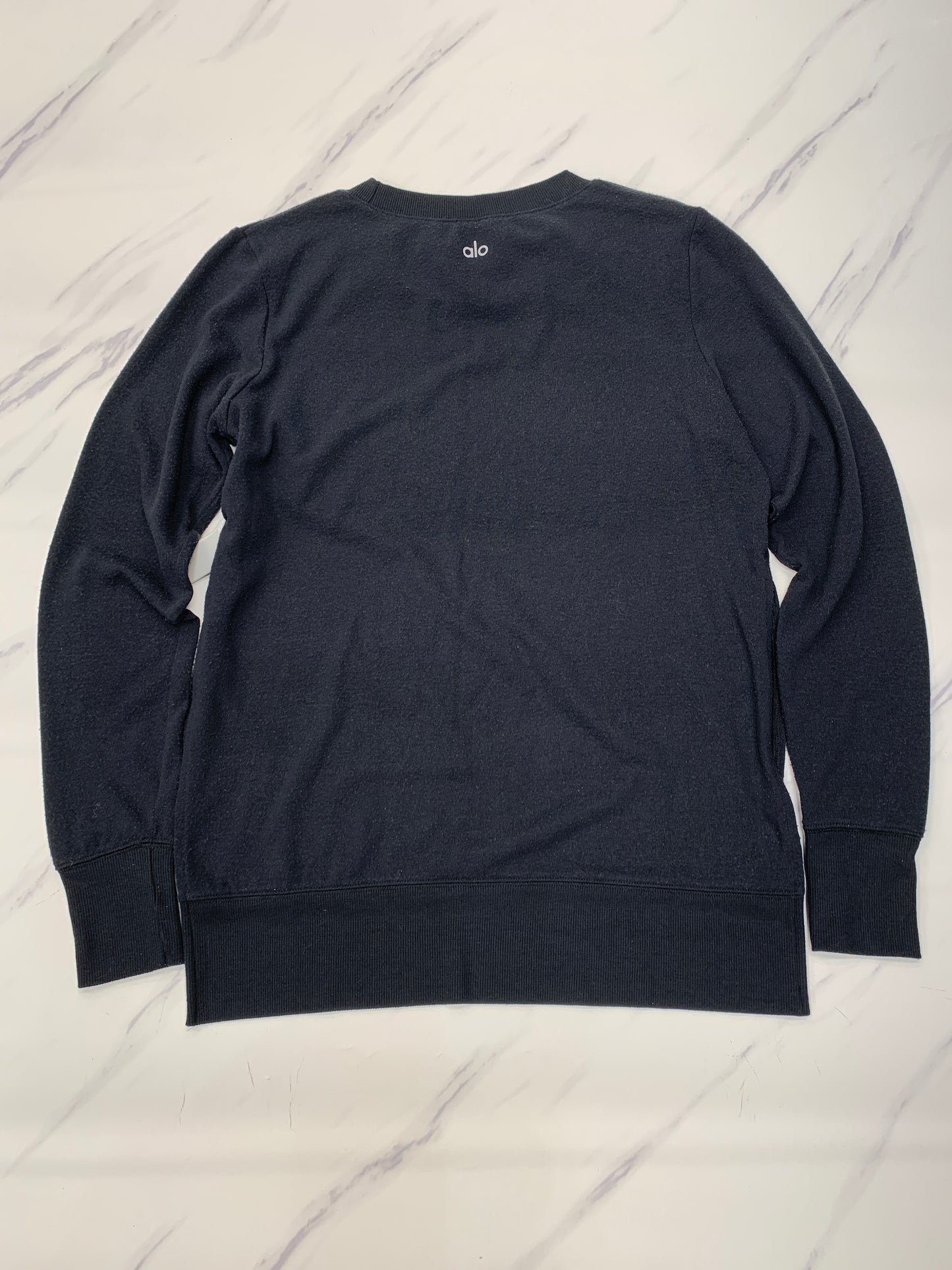 Athletic Top Long Sleeve Crewneck By Alo In Black, Size: Xs