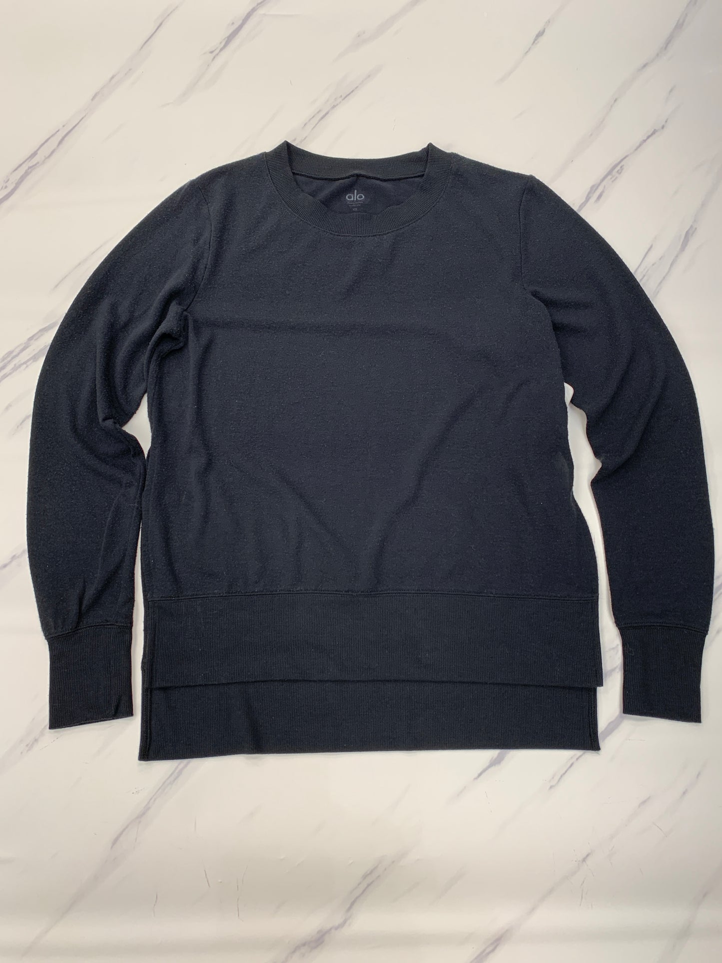 Athletic Top Long Sleeve Crewneck By Alo In Black, Size: Xs