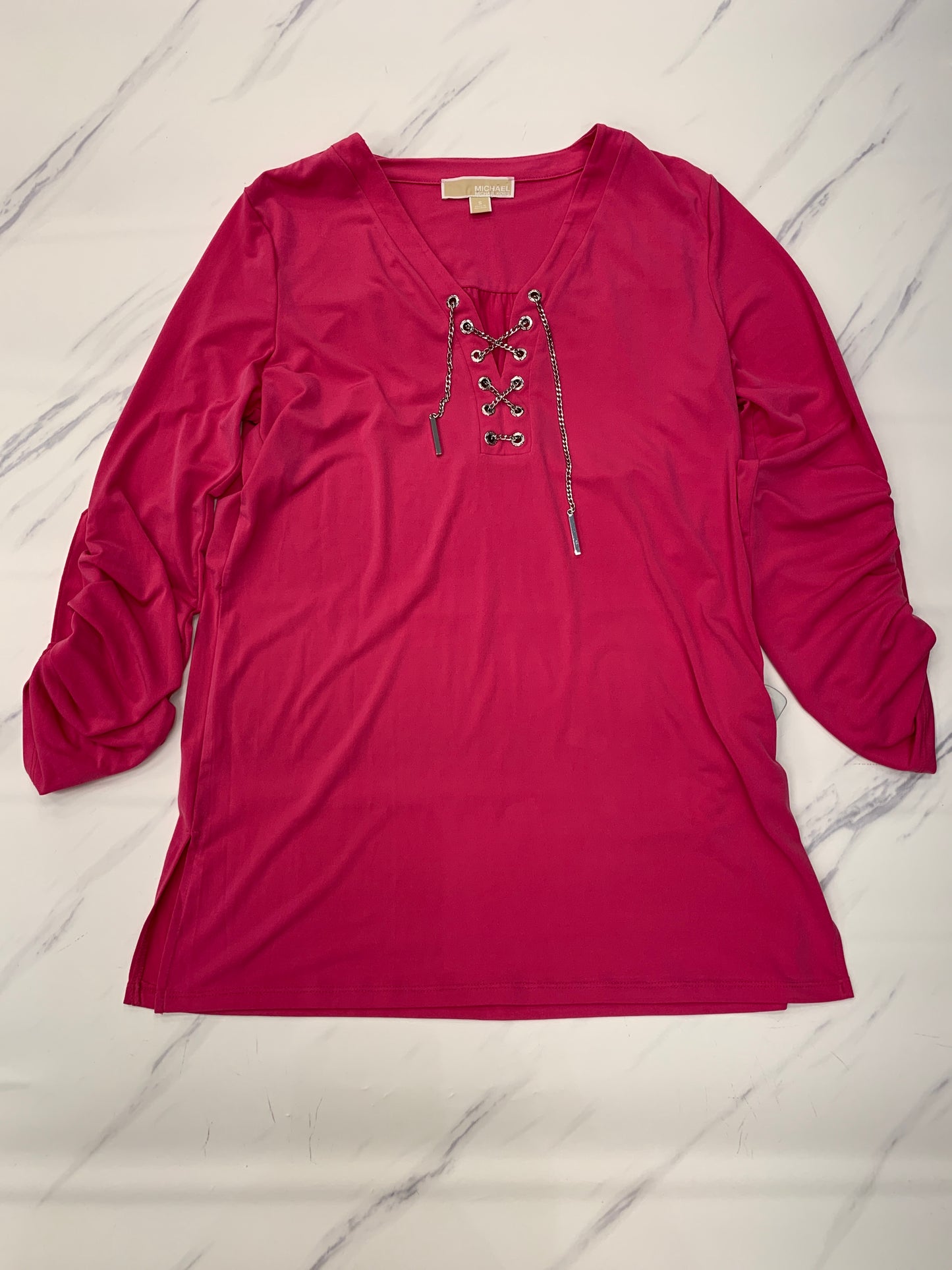 Top 3/4 Sleeve By Michael By Michael Kors In Pink, Size: S