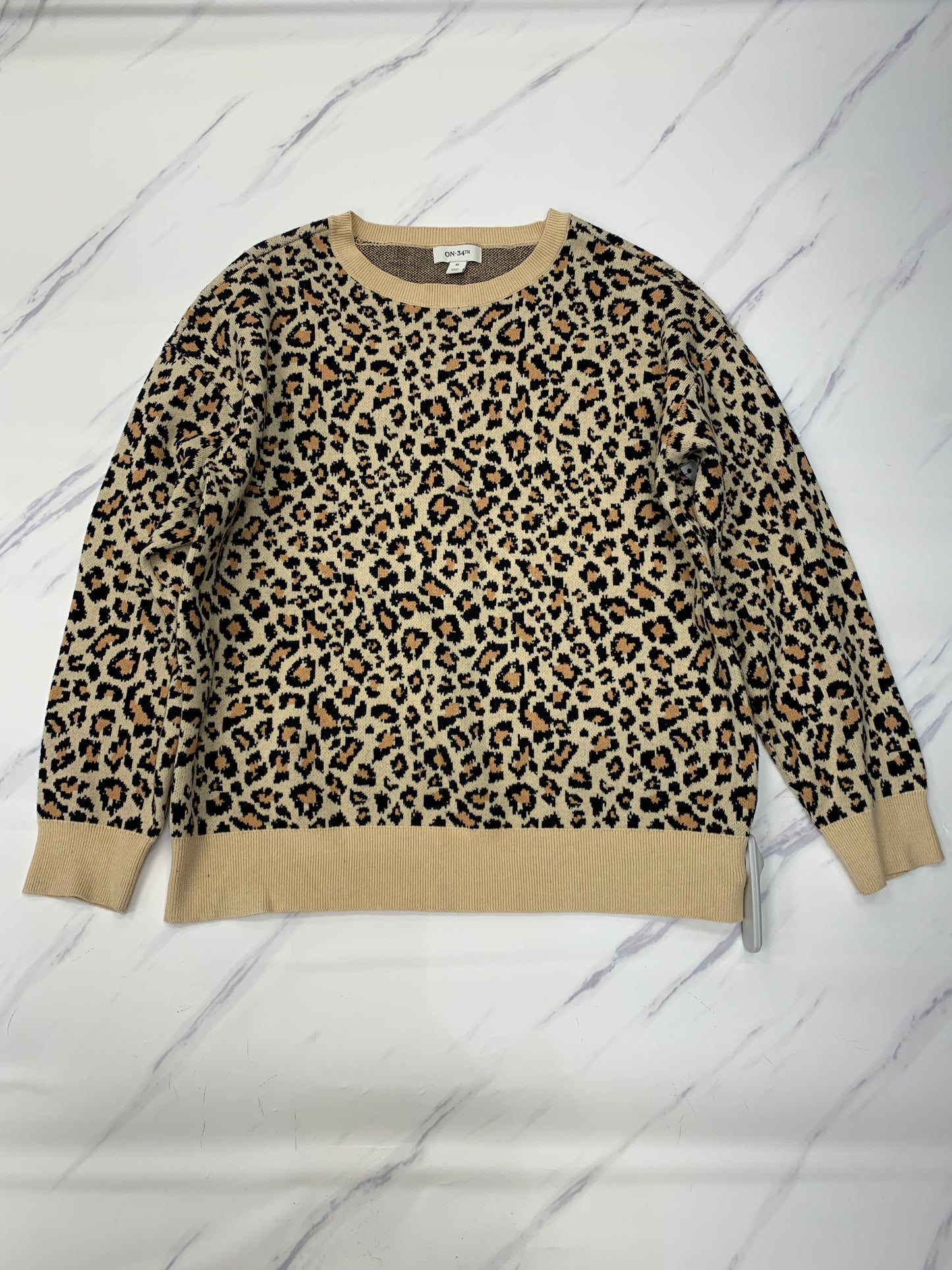 Sweater By Clothes Mentor In Animal Print, Size: Xl