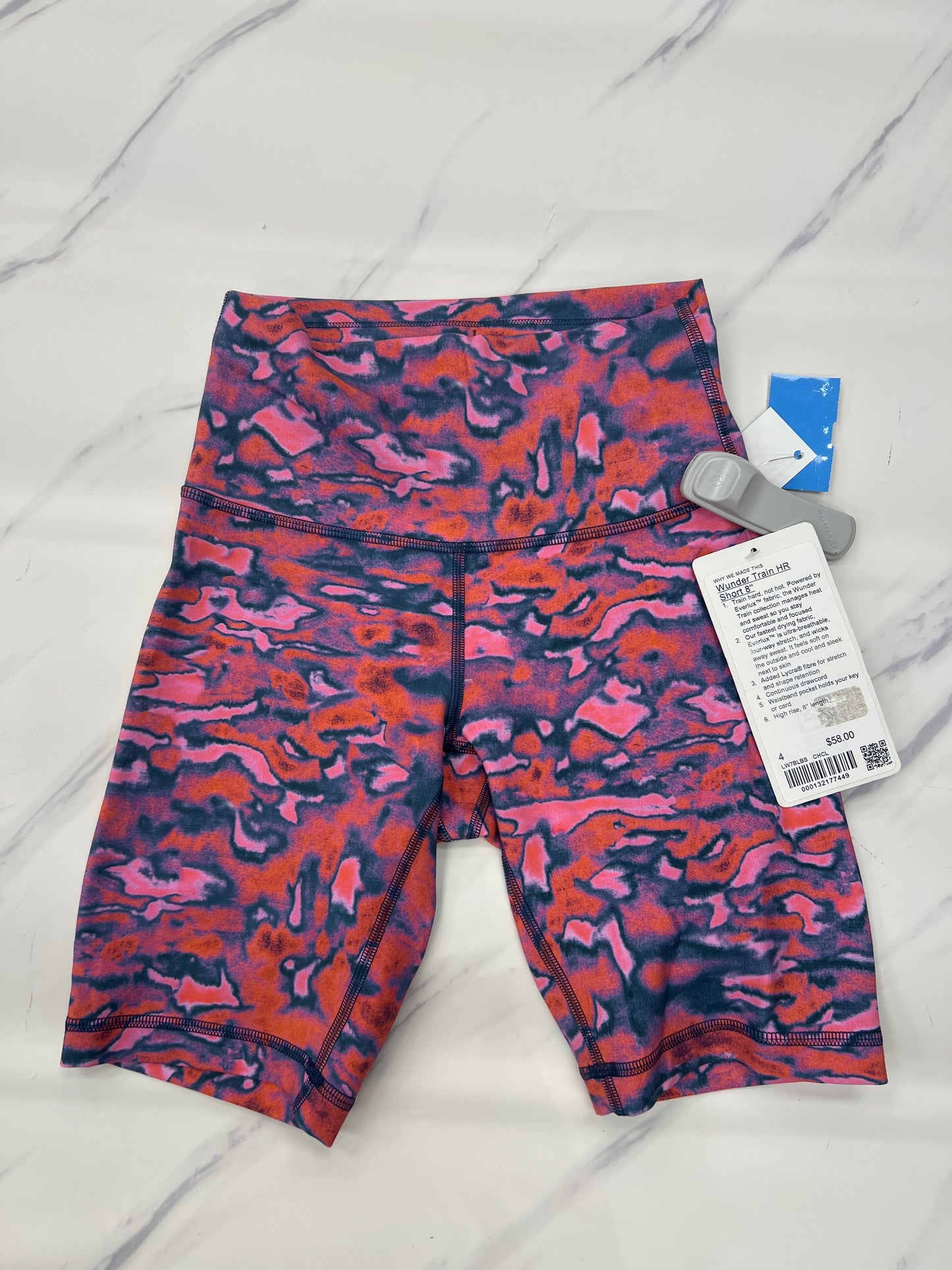 Athletic Shorts By Lululemon In Pink, Size: 4