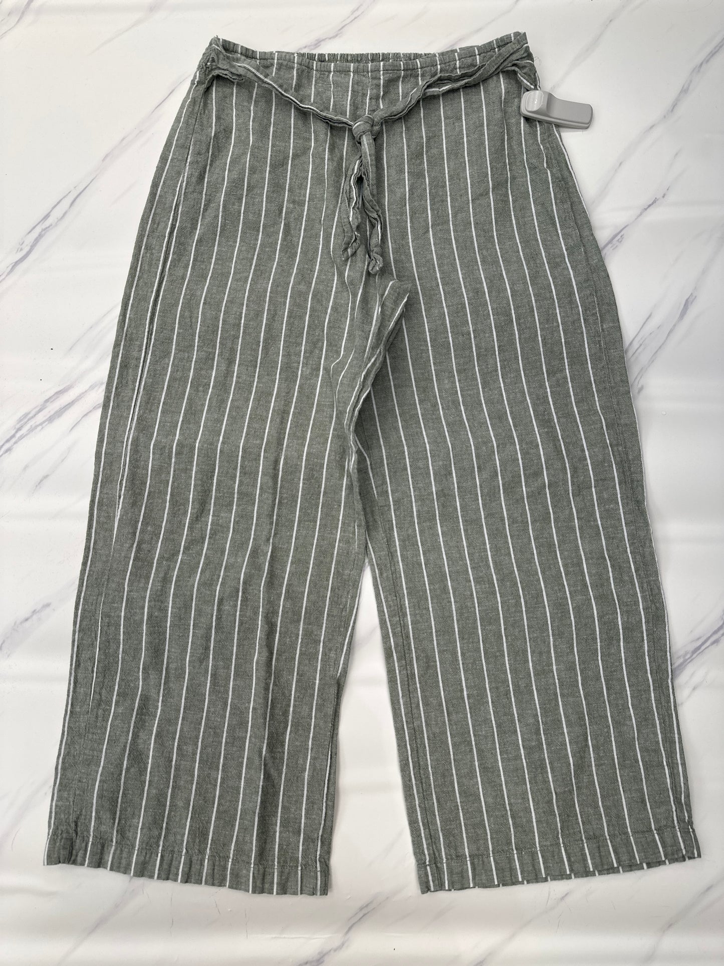 Pants Linen By Beachlunchlounge In Green, Size: M