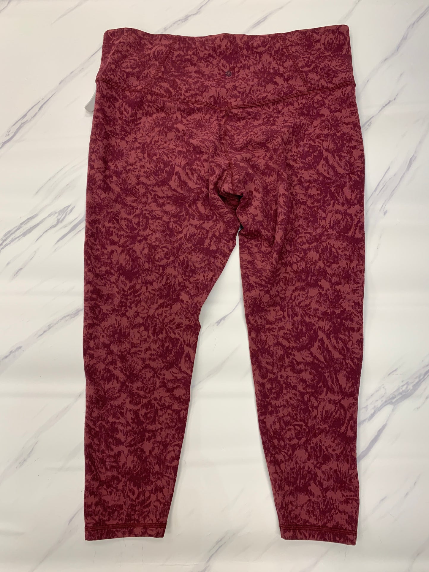 Athletic Leggings By Athleta In Maroon, Size: 3x