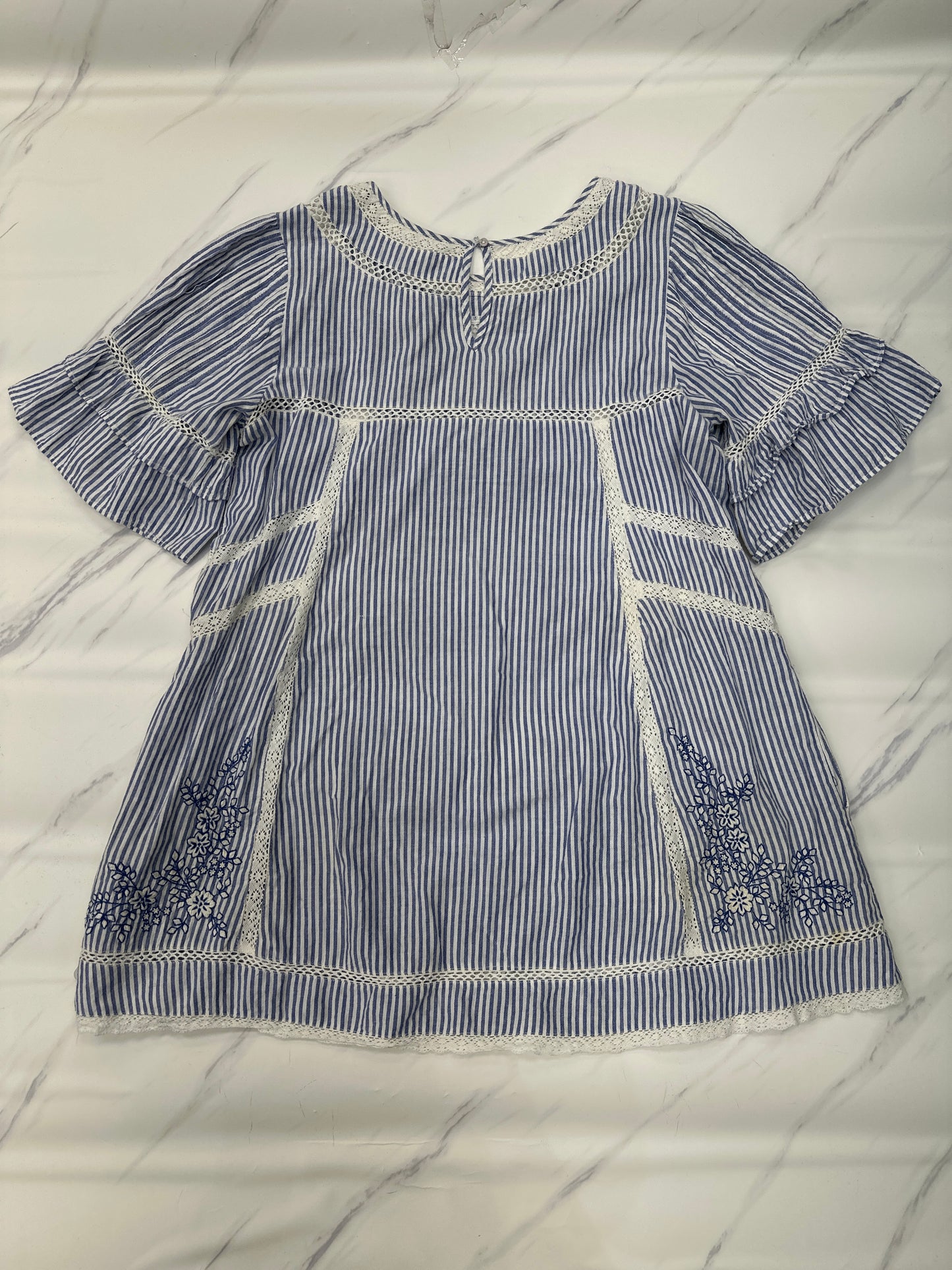 Tunic Short Sleeve By Free People In Striped Pattern, Size: L