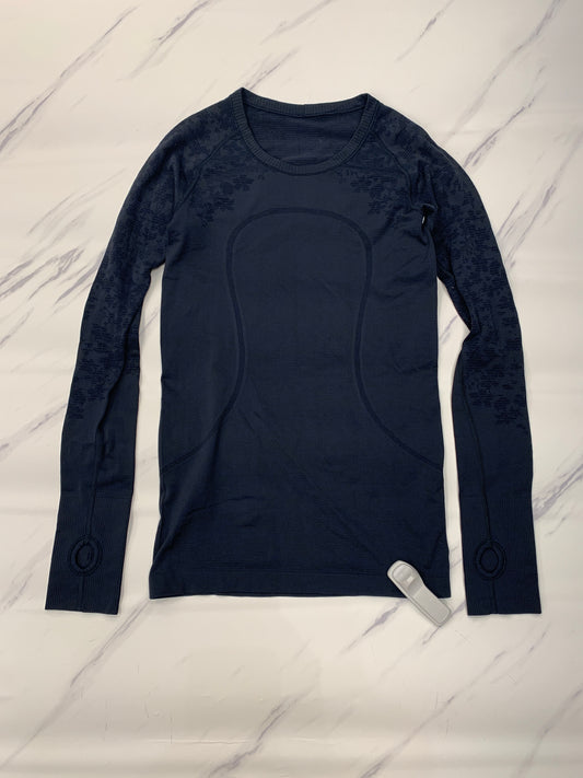 Athletic Top Long Sleeve Crewneck By Lululemon In Black, Size: 8