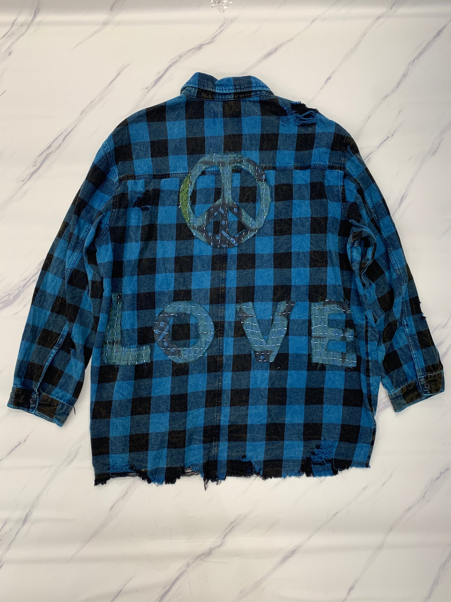 Top Long Sleeve By Cmc In Plaid Pattern, Size: Xl